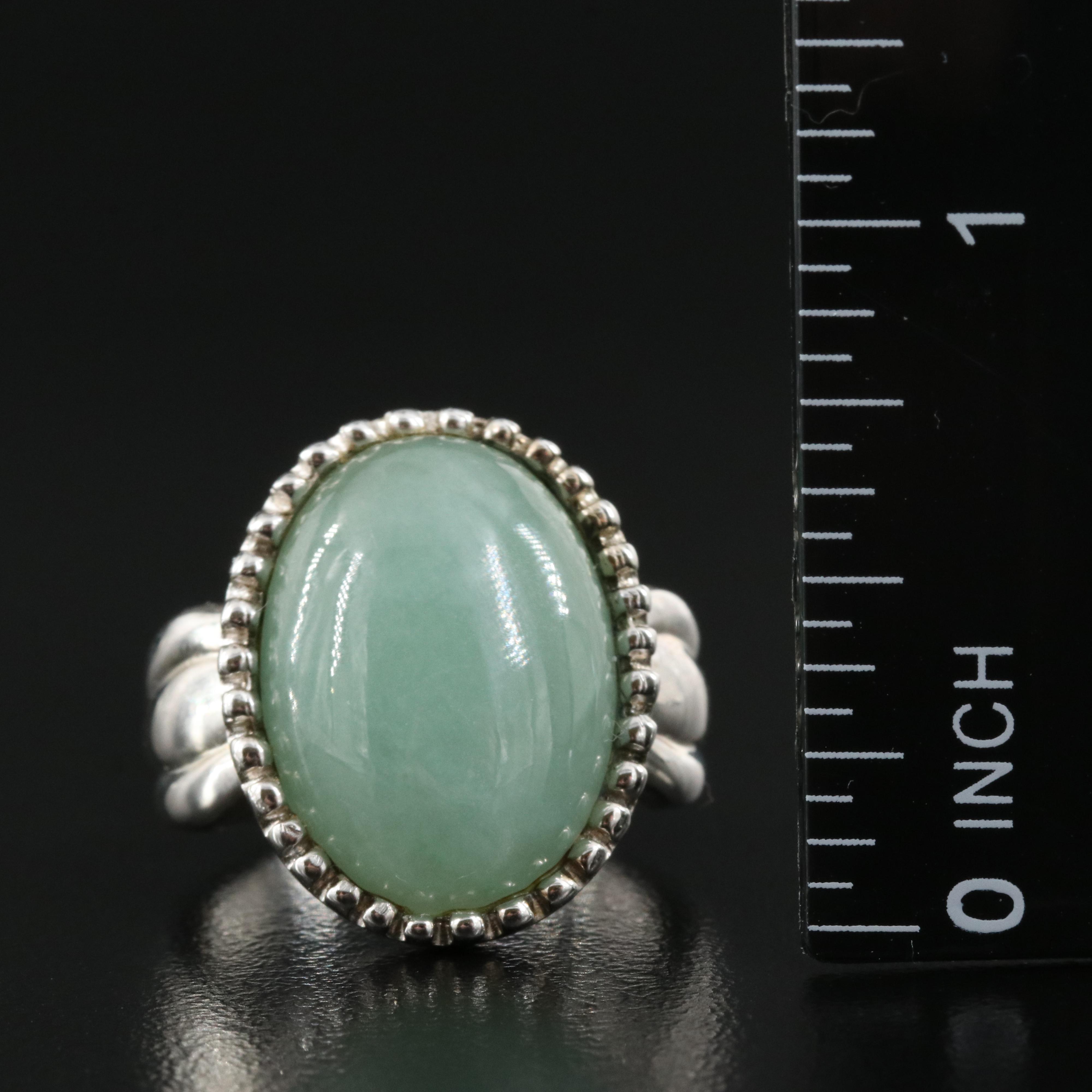 Sterling Jadeite Ring