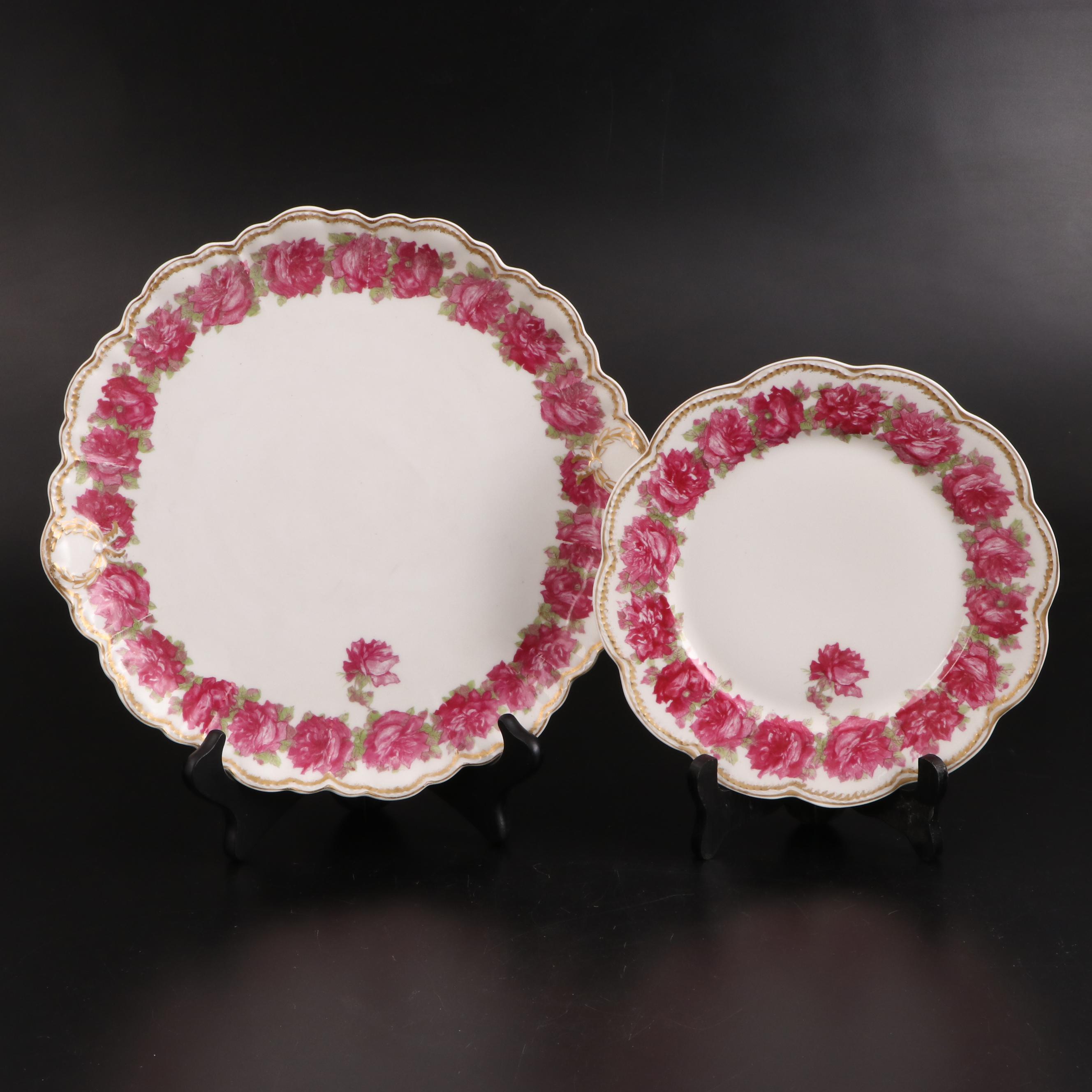 Haviland & Co. Limoges Porcelain Luncheon Sets with Pitcher and Serving Platter