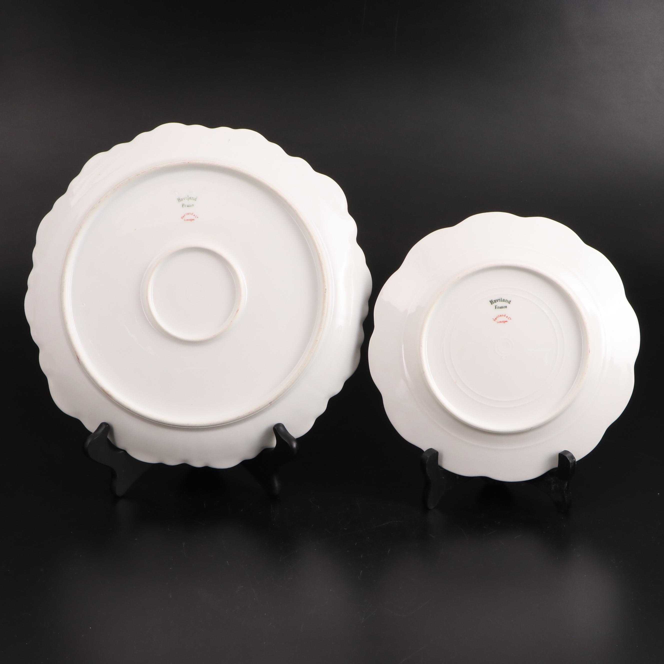 Haviland & Co. Limoges Porcelain Luncheon Sets with Pitcher and Serving Platter