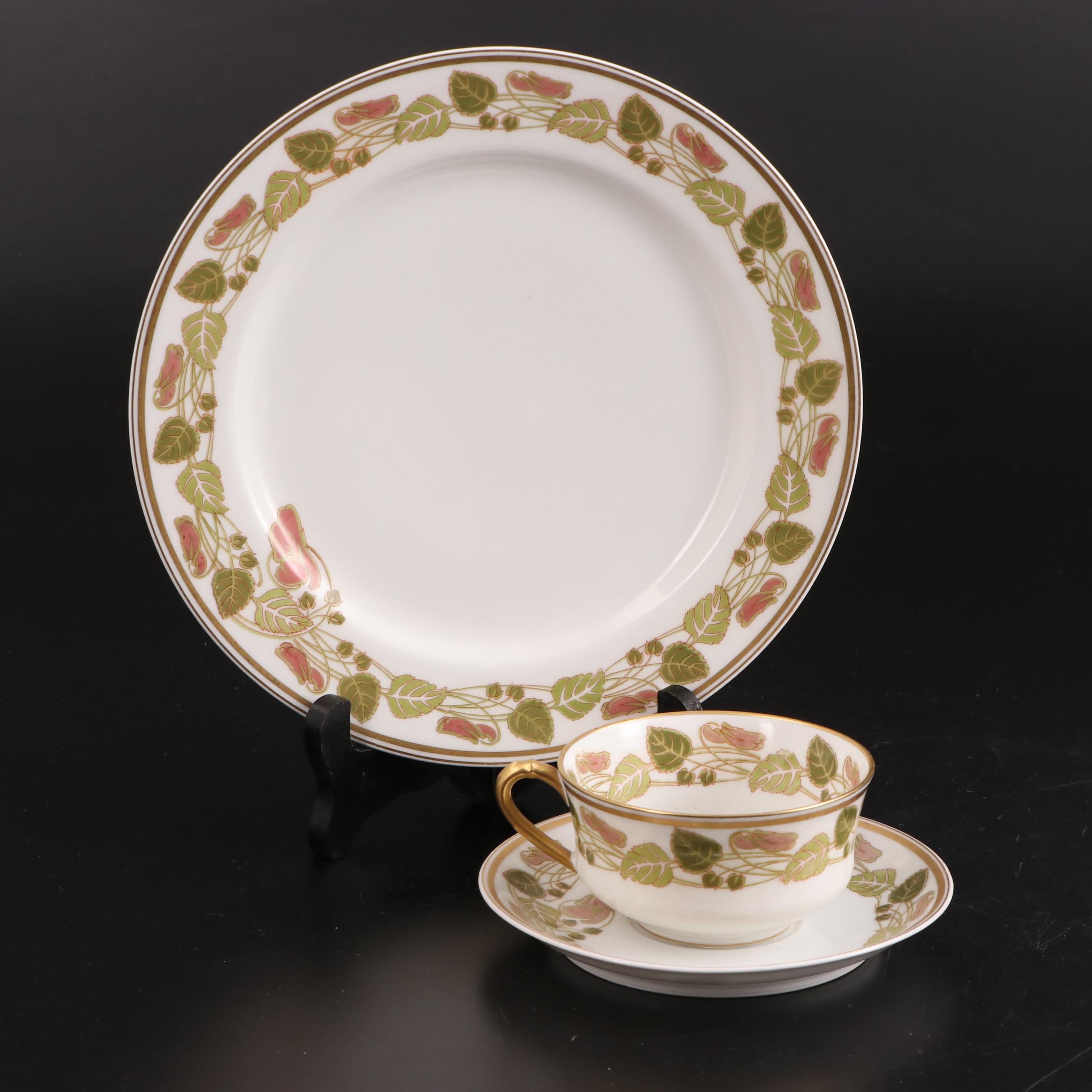 Haviland & Co. Limoges Porcelain Luncheon Sets with Pitcher and Serving Platter