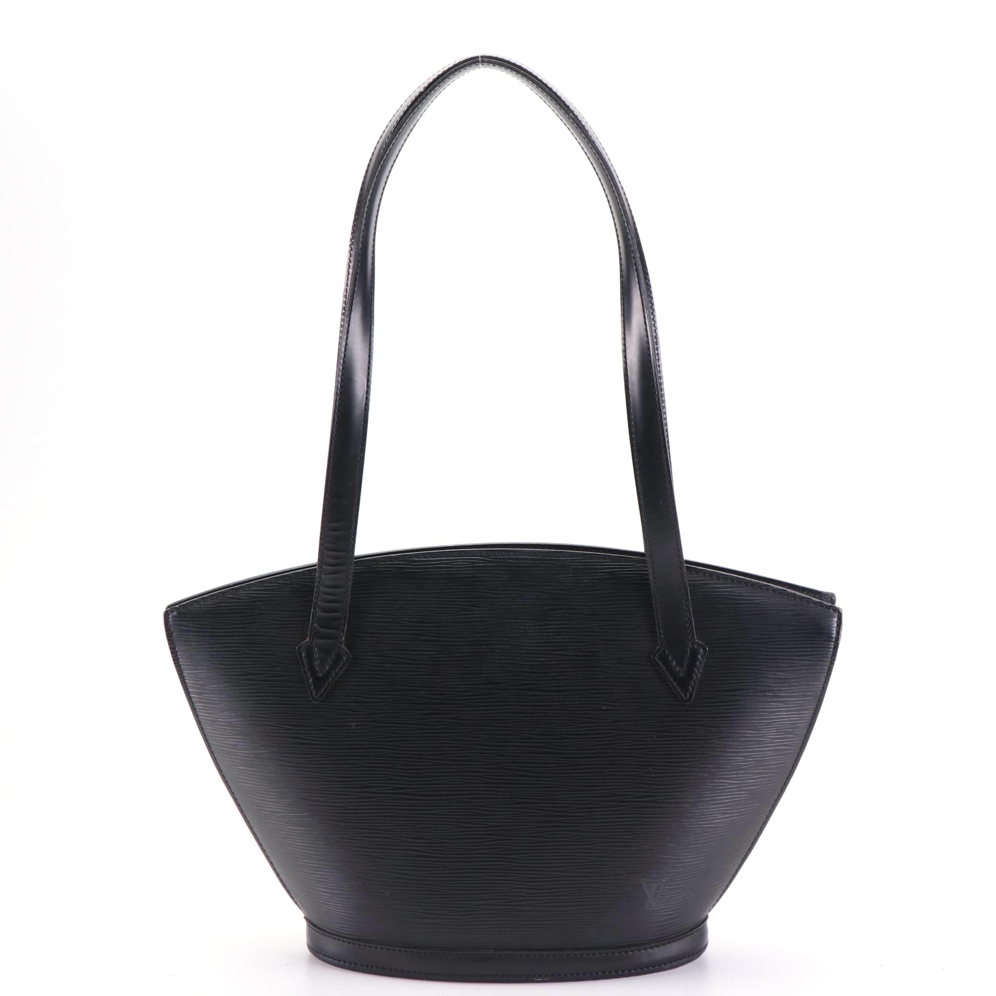 Louis Vuitton Saint Jacques PM Shoulder Bag in Black Epi and Smooth Leather
