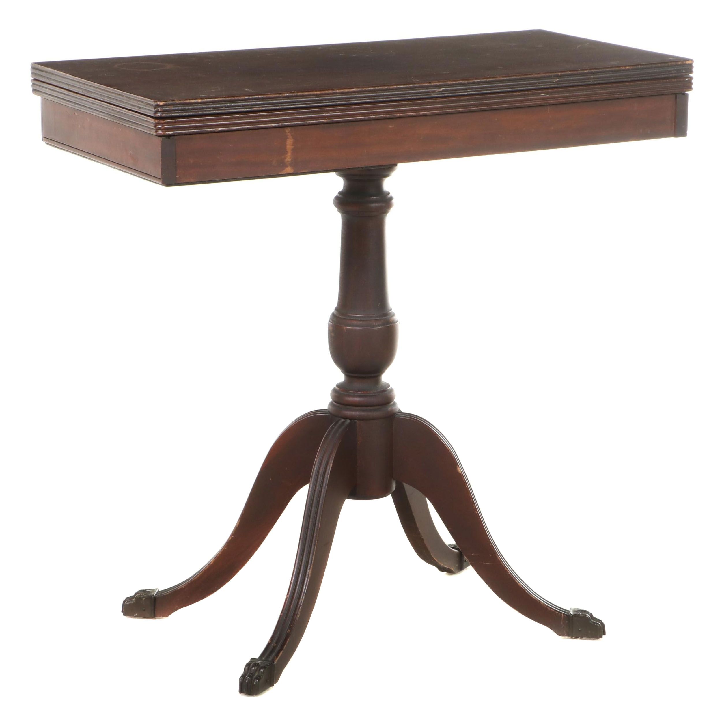Regency Style Mahogany Games Table, Mid-20th Century