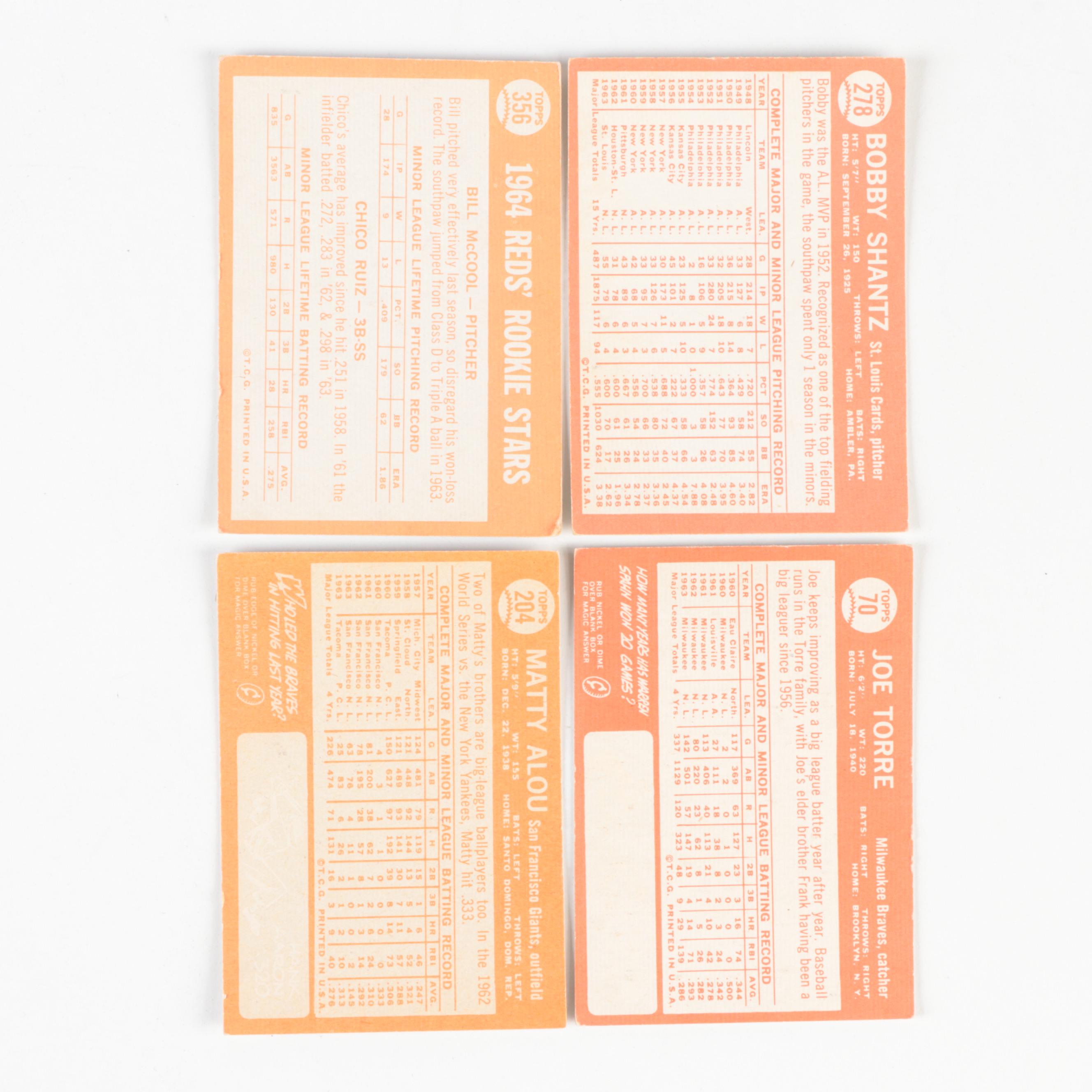 1961 Topps Baseball Cards Including Pinson, Torre, Skowron, Burgess and More