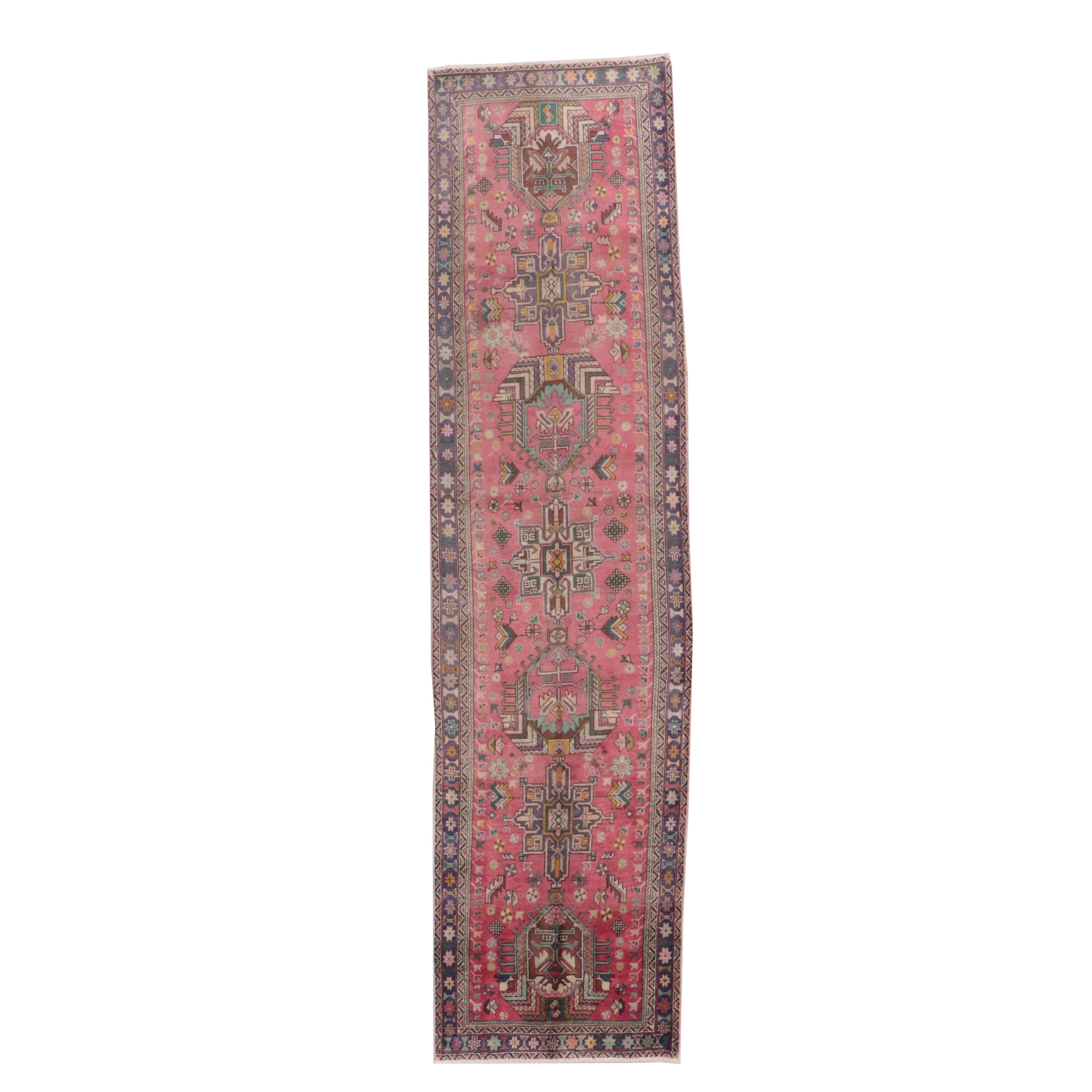3'6 x 14'3 Hand-Knotted Persian Karaja Long Rug