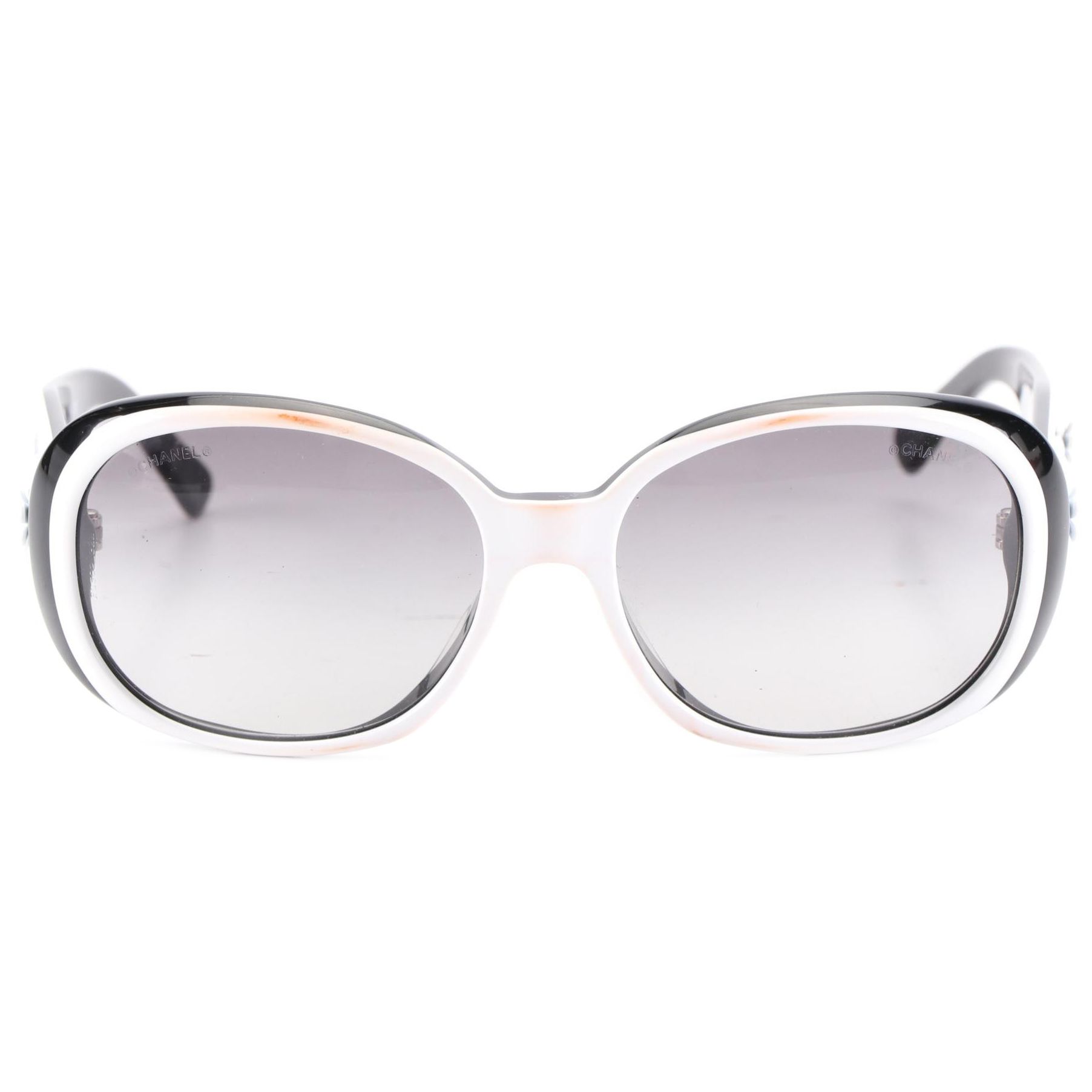 Chanel 5113 Embellished Black/White Sunglasses with Case