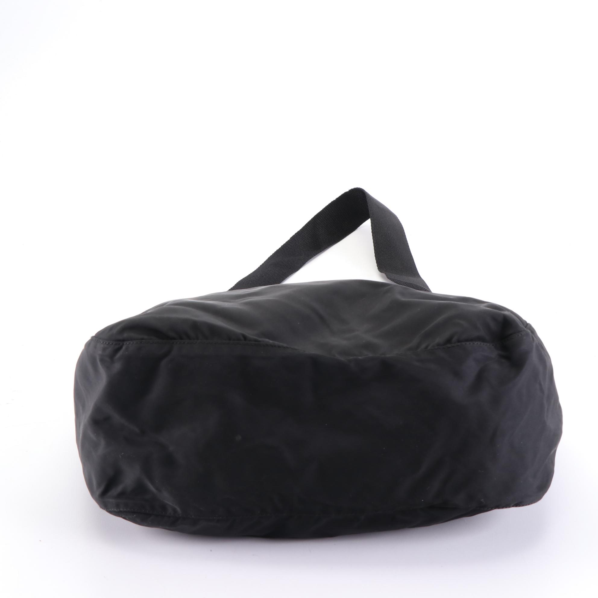 Prada Shoulder Bag in Nylon and Leather Trim