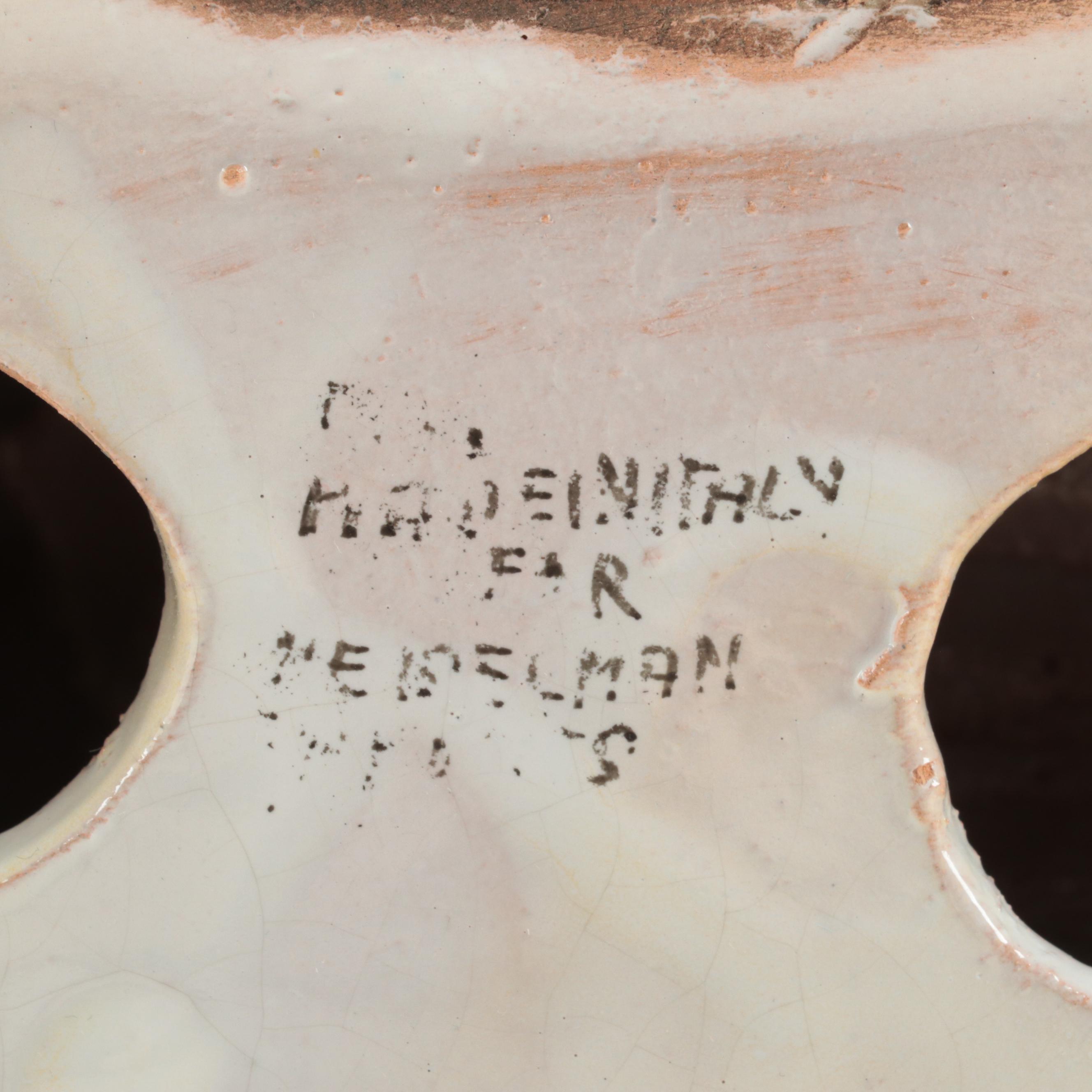 Italian Hand-Painted Ceramic Leopard Figurine