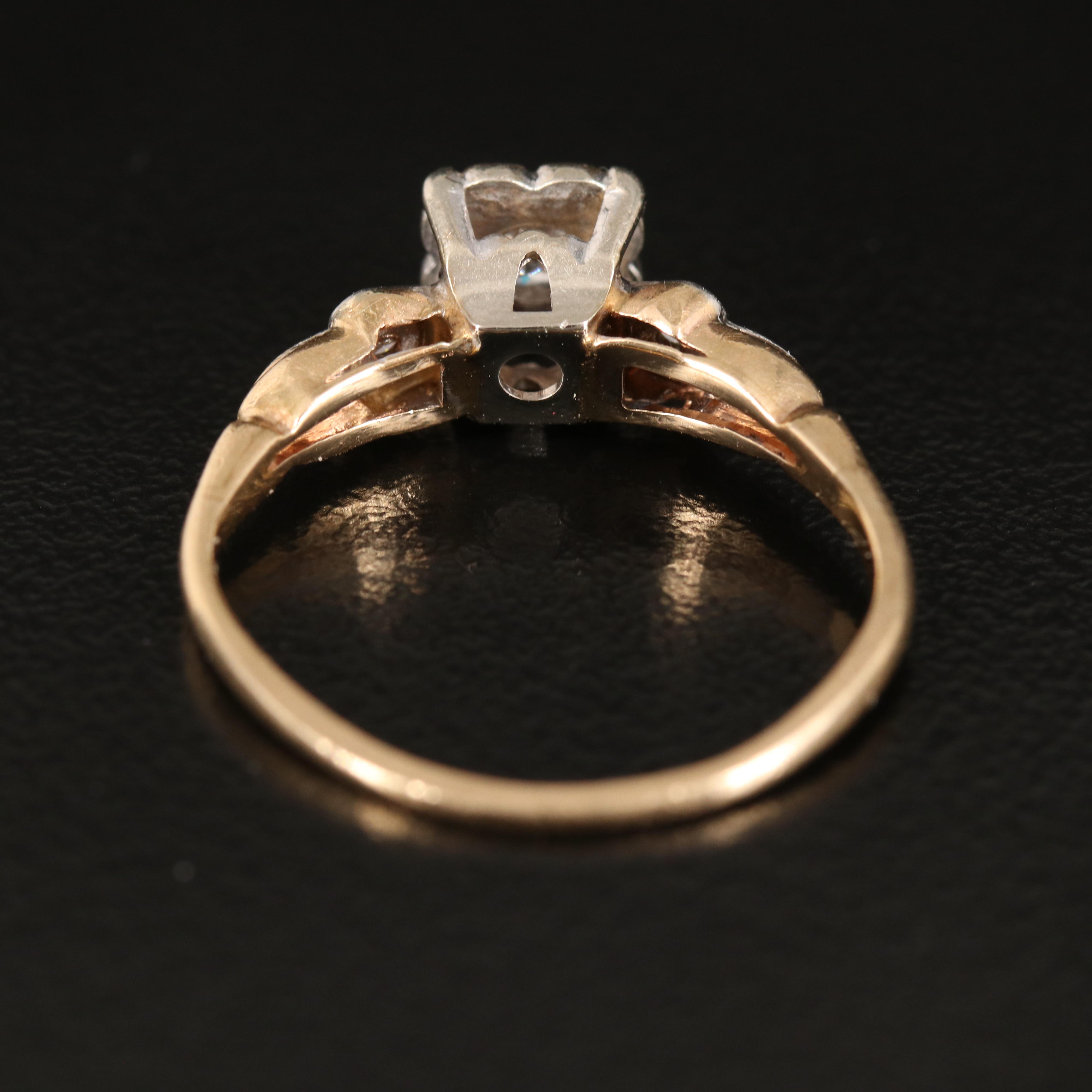 Vintage 14K 0.20 CTW Diamond Ring