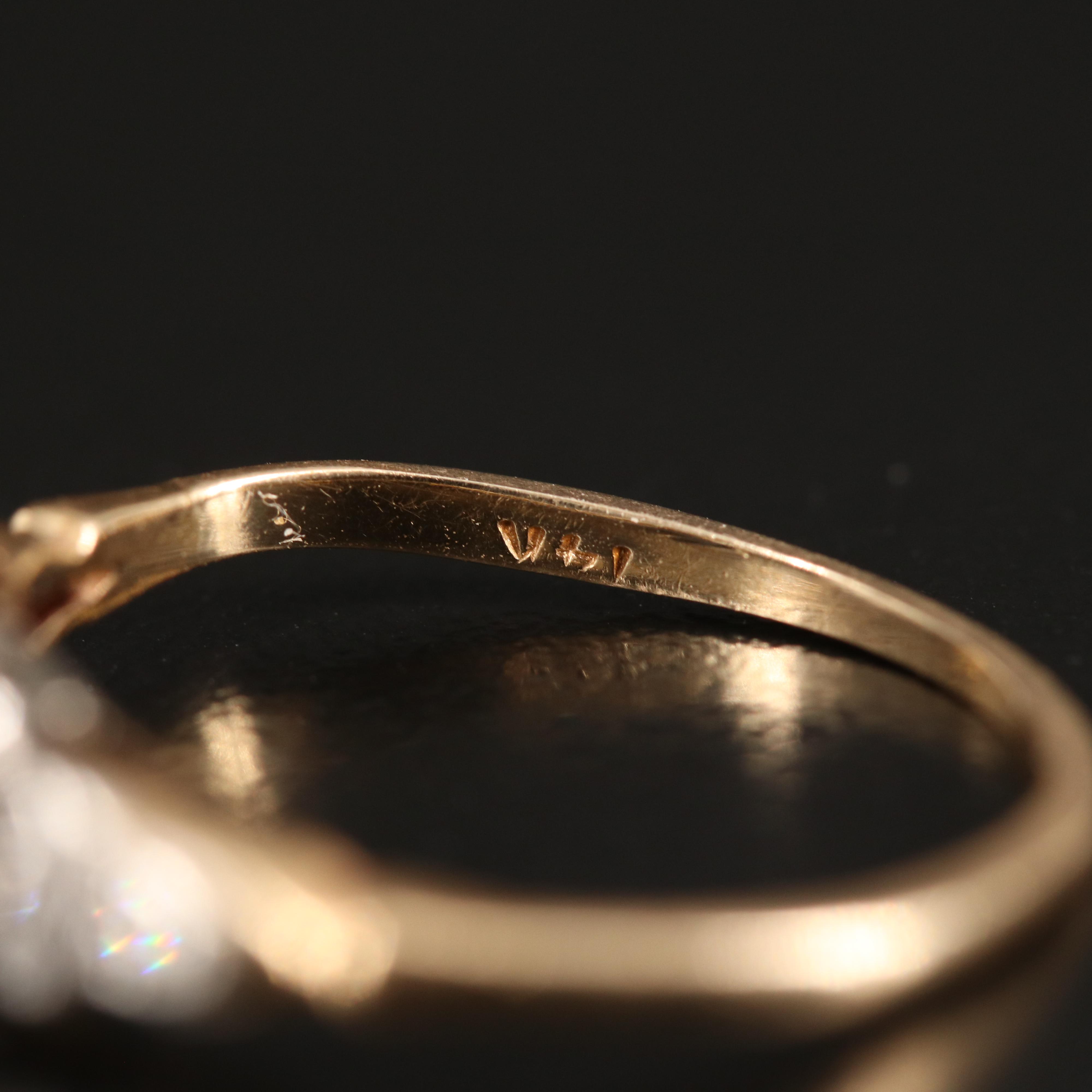 Vintage 14K 0.20 CTW Diamond Ring