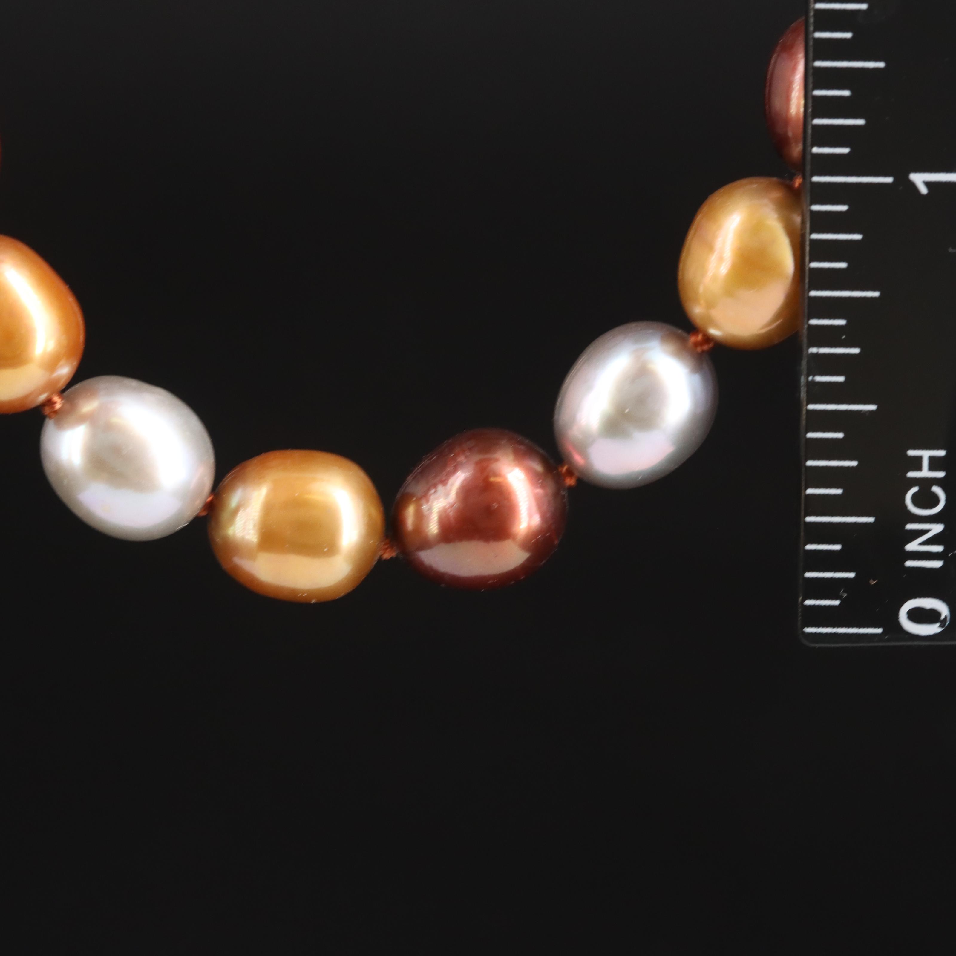 Rope Length Pearl Necklace with Sterling Clasp
