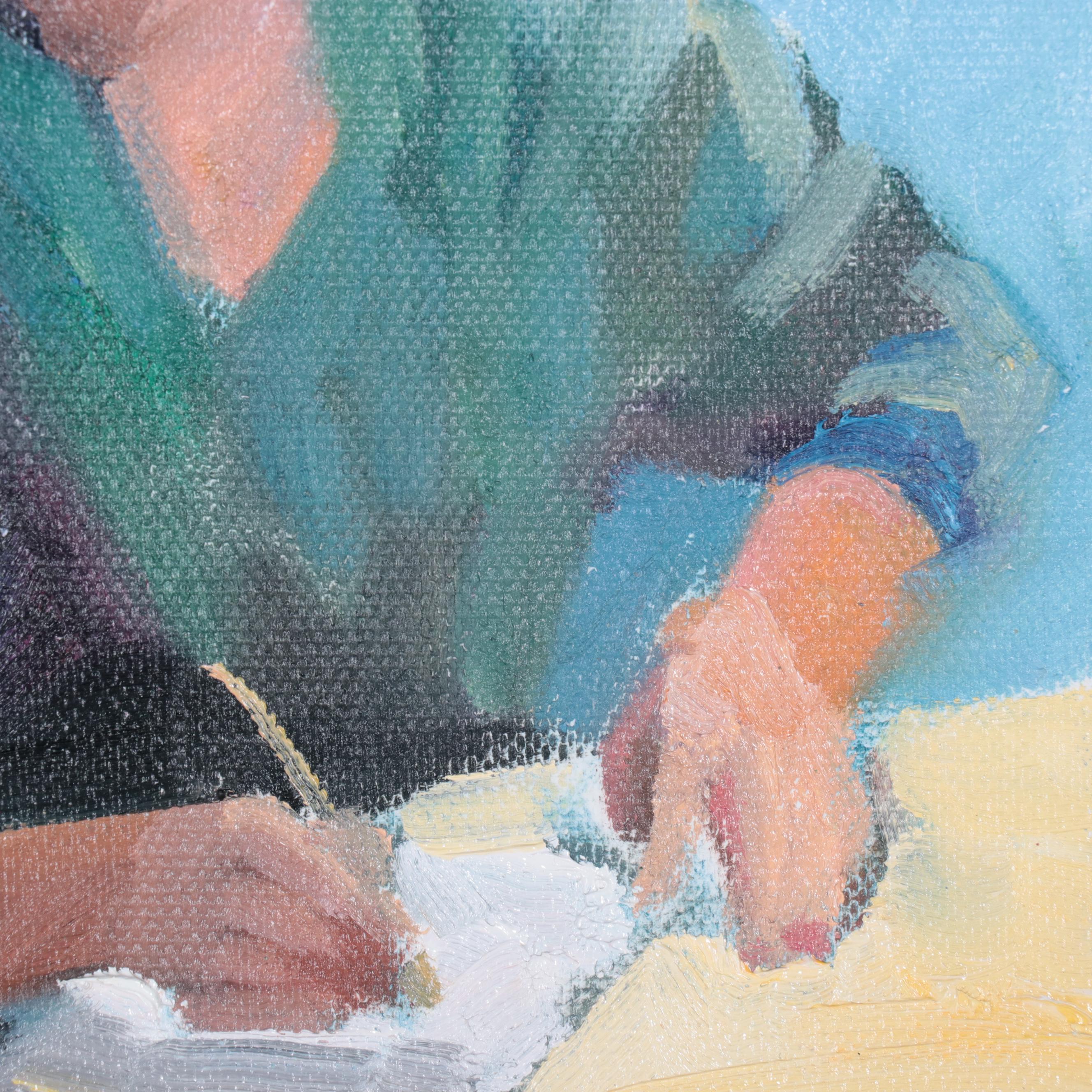 Sally Rosenbaum Figural Oil Painting, 21st Century