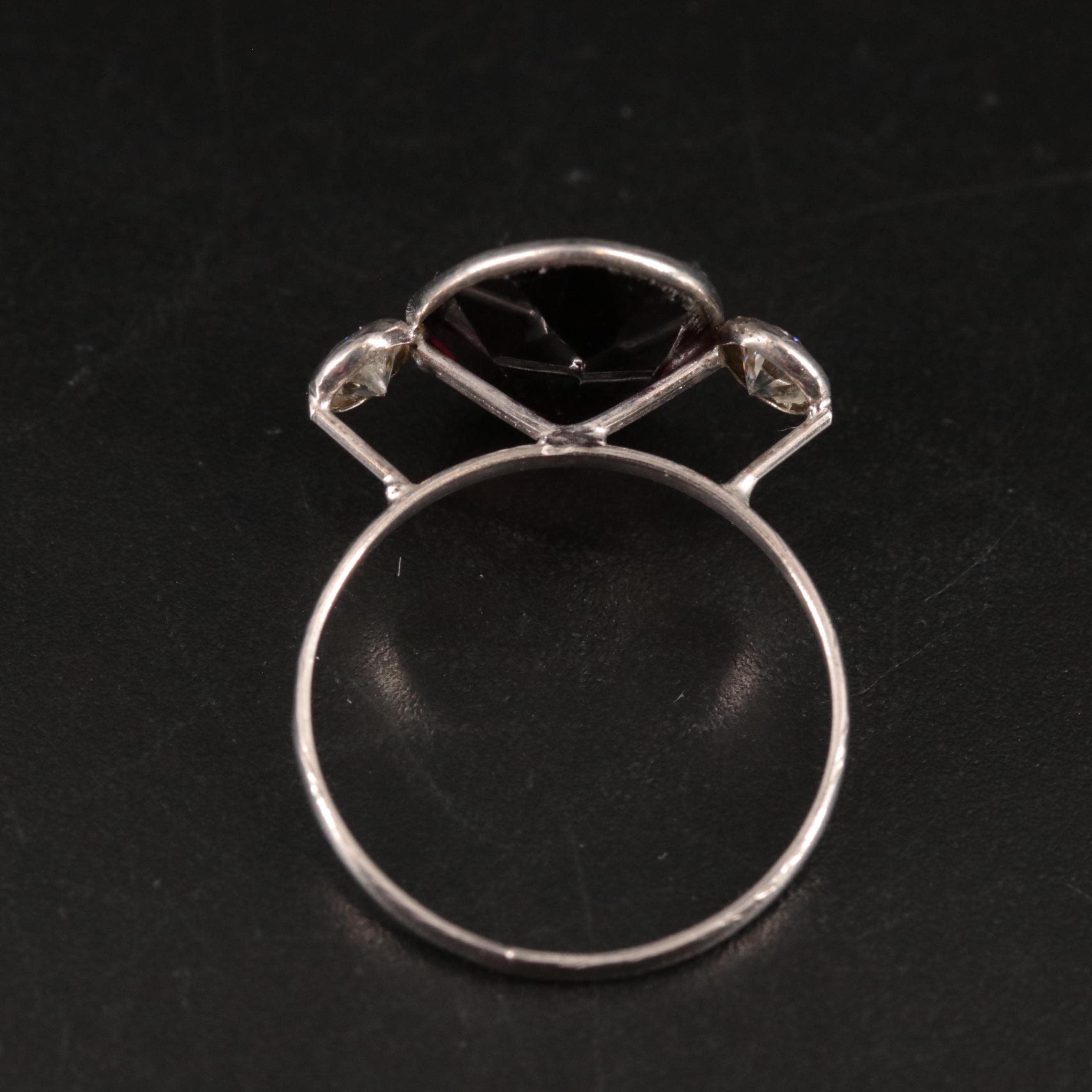 14k 1.80 CTW Garnet and Moissanite Ring