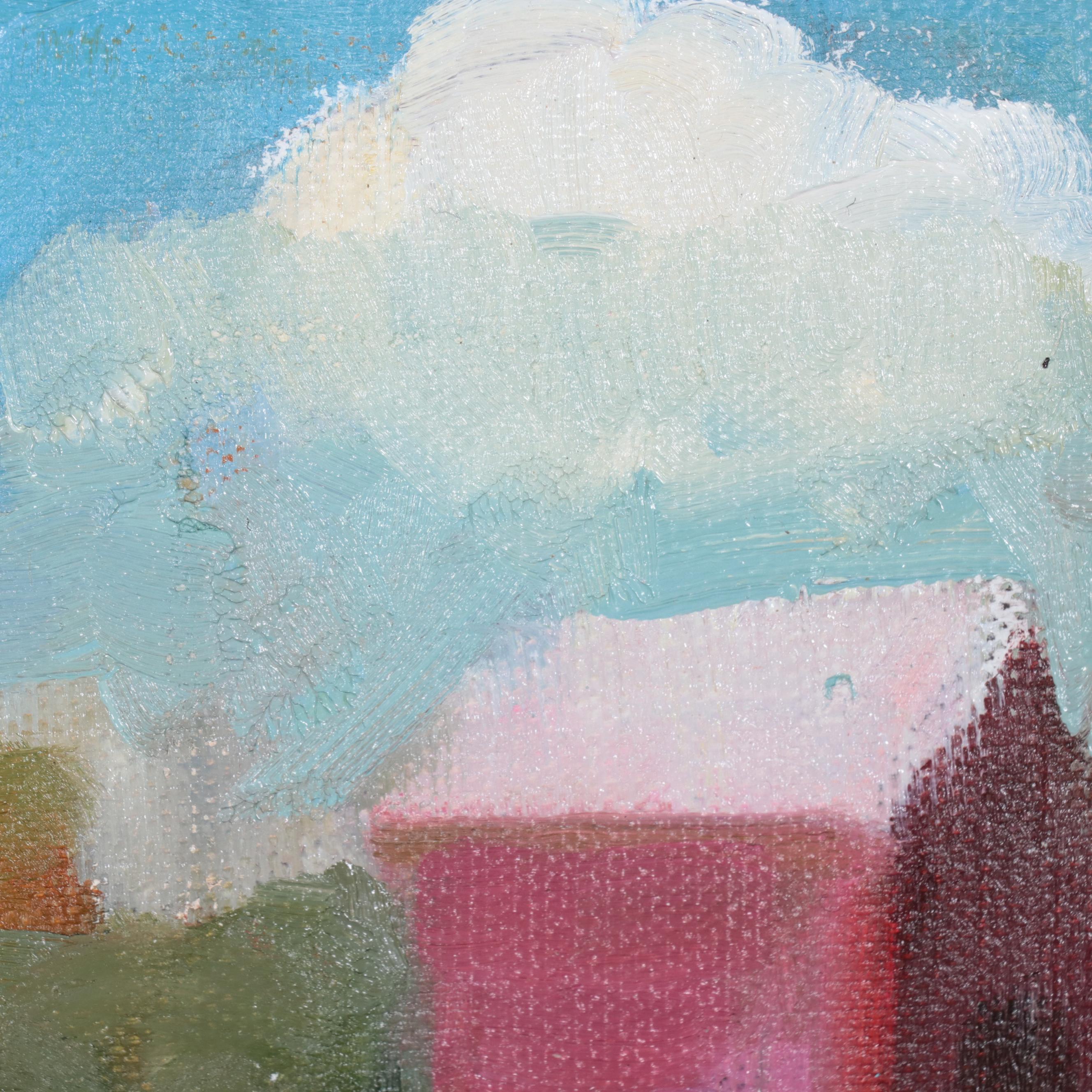 Sally Rosenbaum Pastoral Landscape Oil Painting, 21st Century