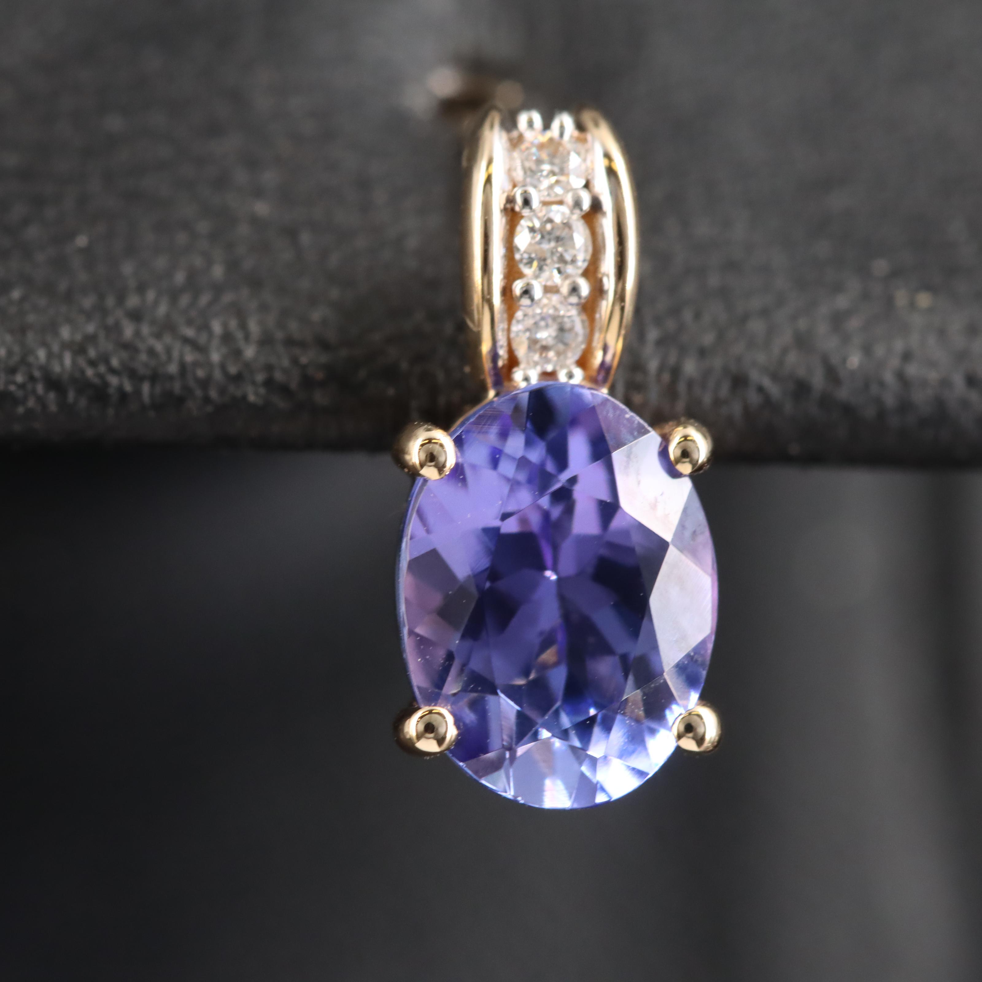 14K Tanzanite and Diamond Earrings