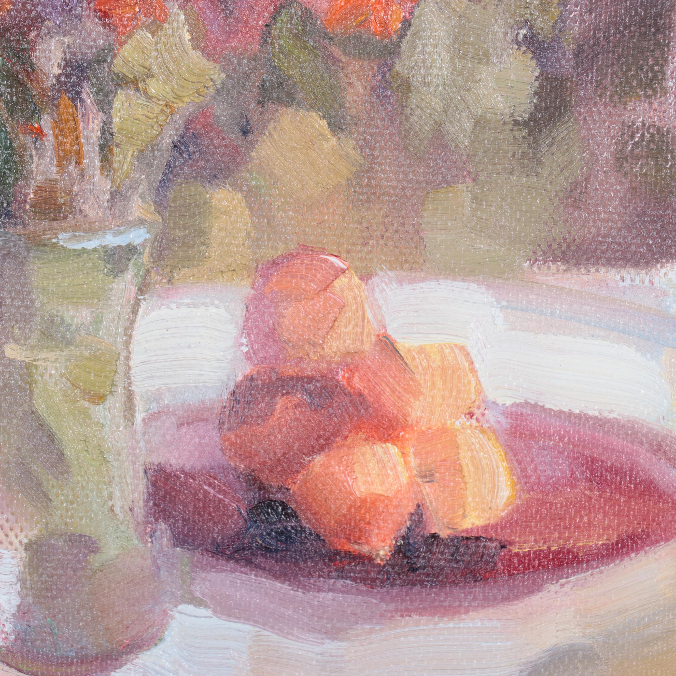 Sally Rosenbaum Floral Still Life Oil Painting, 21st Century