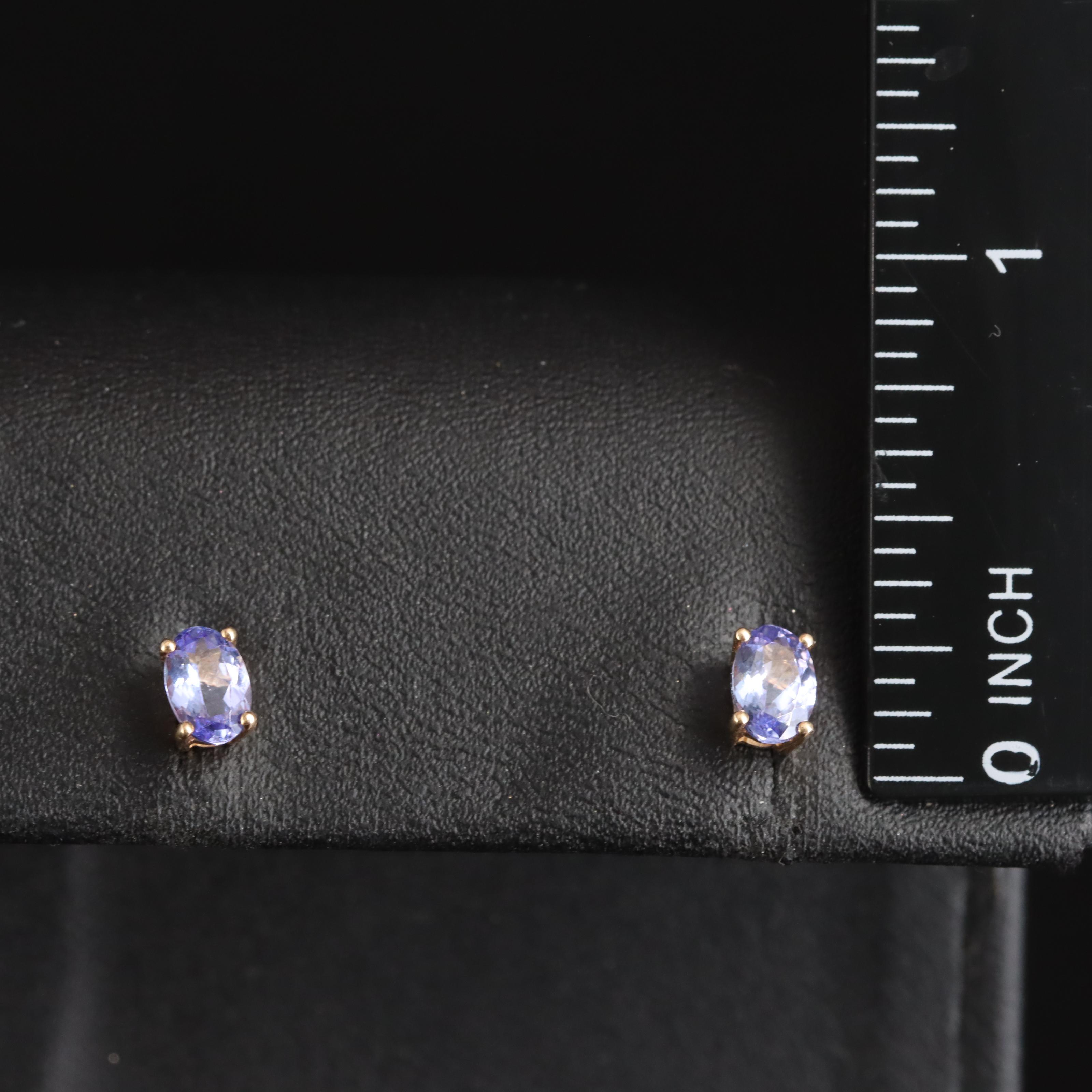 14K Tanzanite Stud Earrings