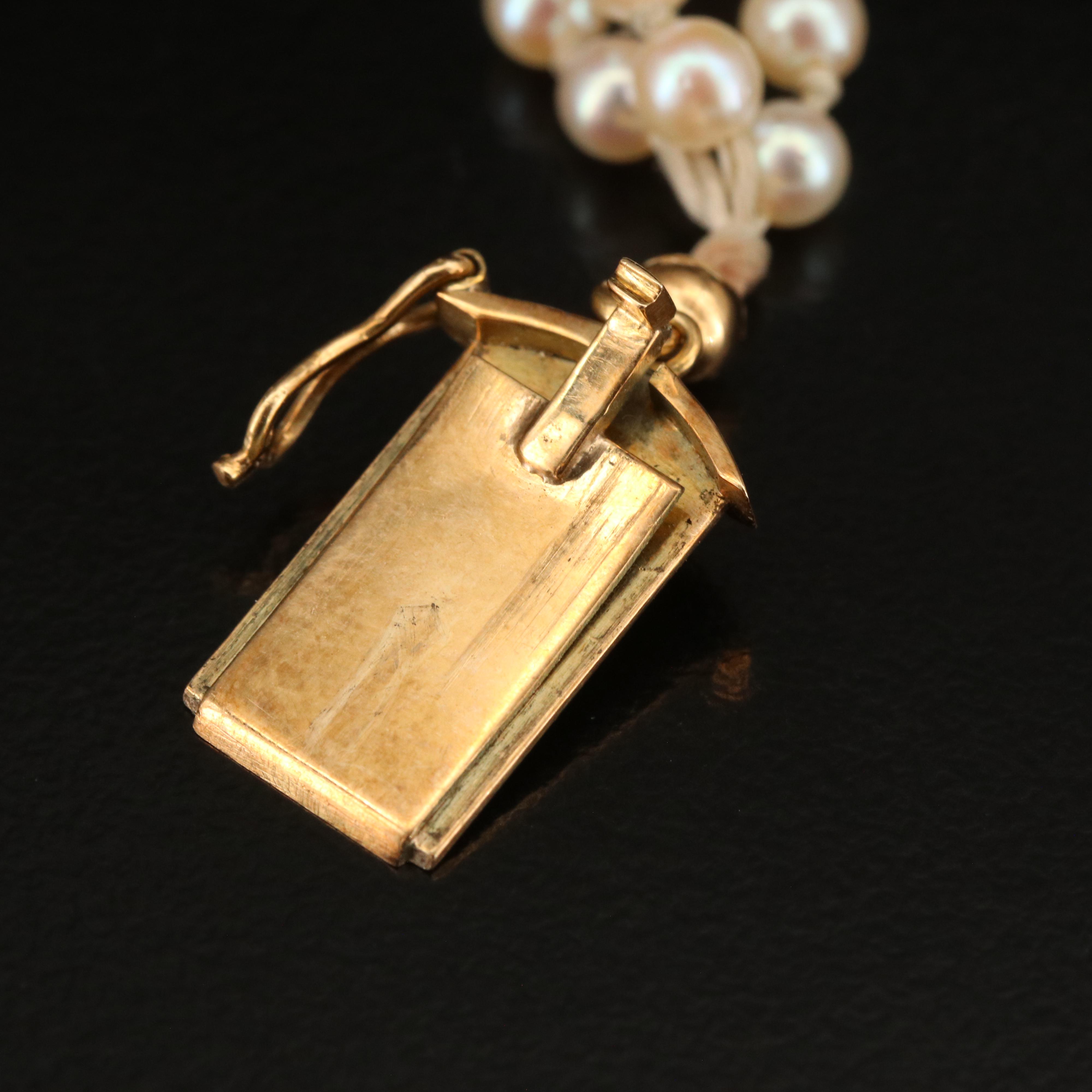 Vintage 14K Amethyst and Pearl Bead Necklace