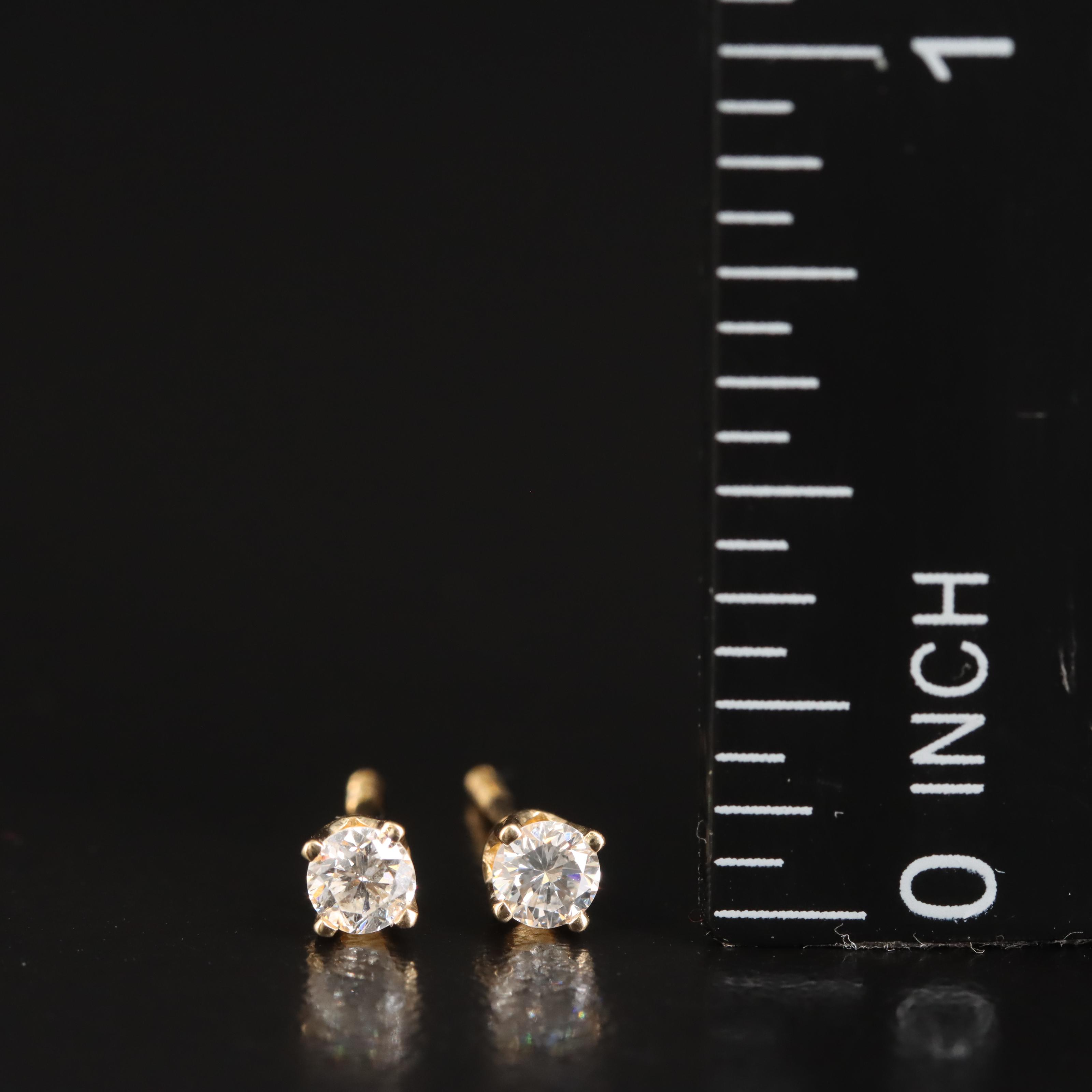 14K 0.22 CTW Diamond Stud Earrings