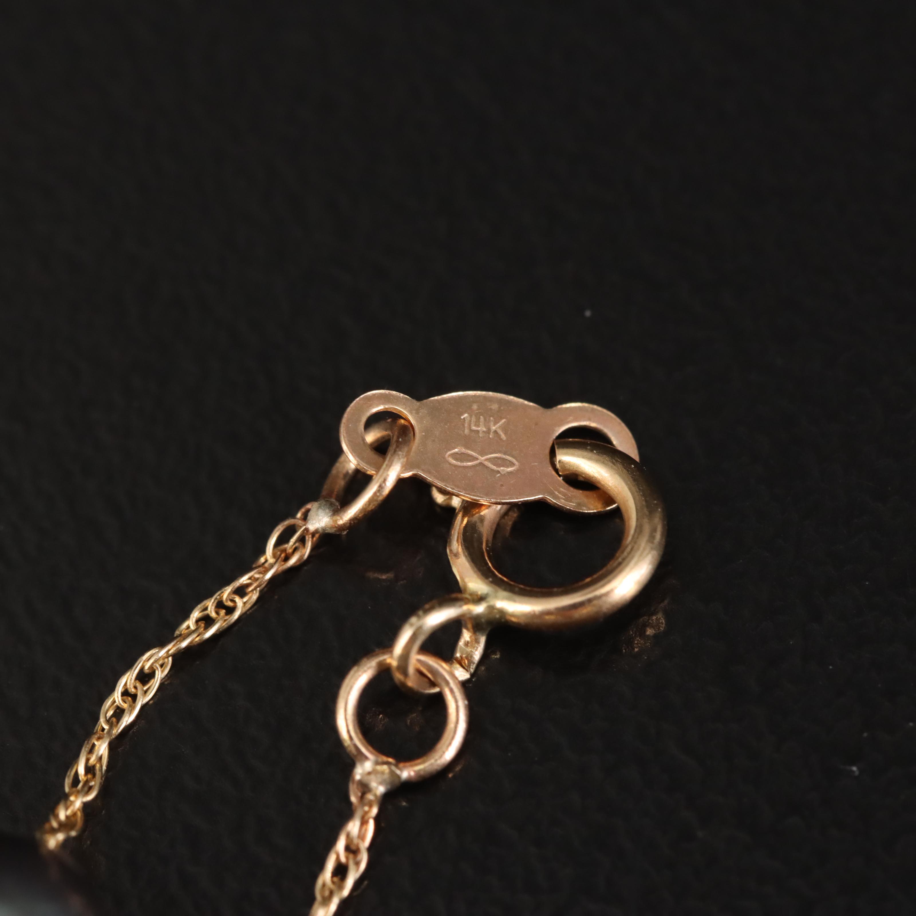 14K Pearl Station Necklace