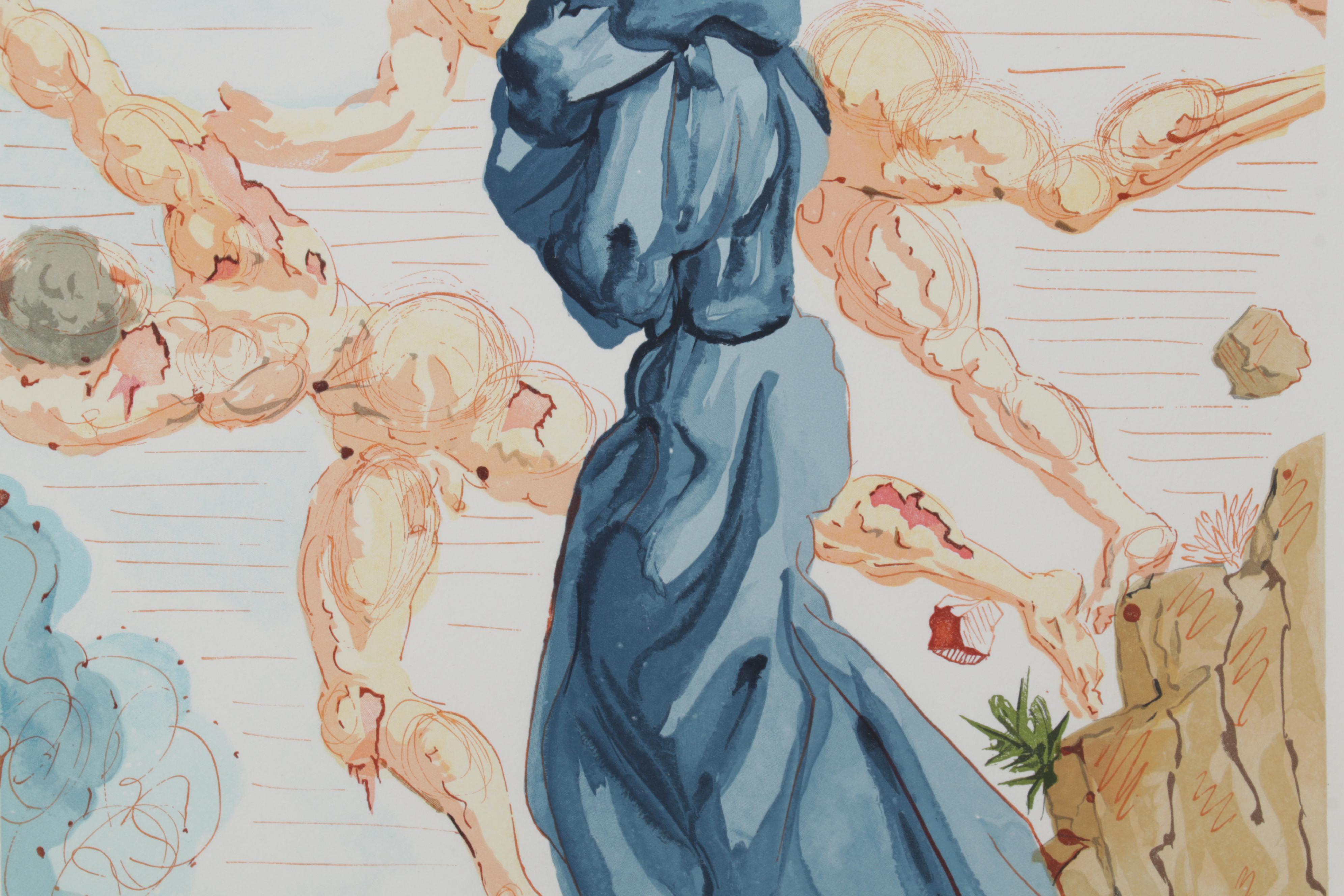 Salvador Dalí Wood Engraving "Les Margelles du Phlégéton"