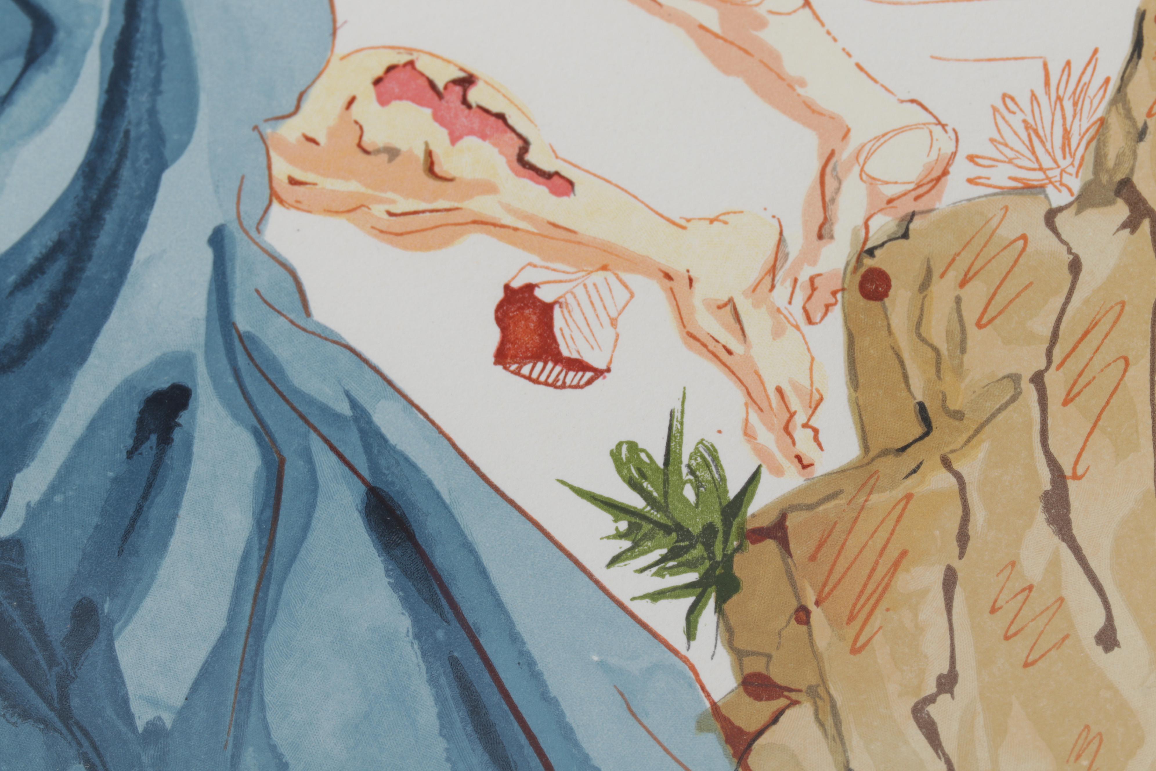 Salvador Dalí Wood Engraving "Les Margelles du Phlégéton"