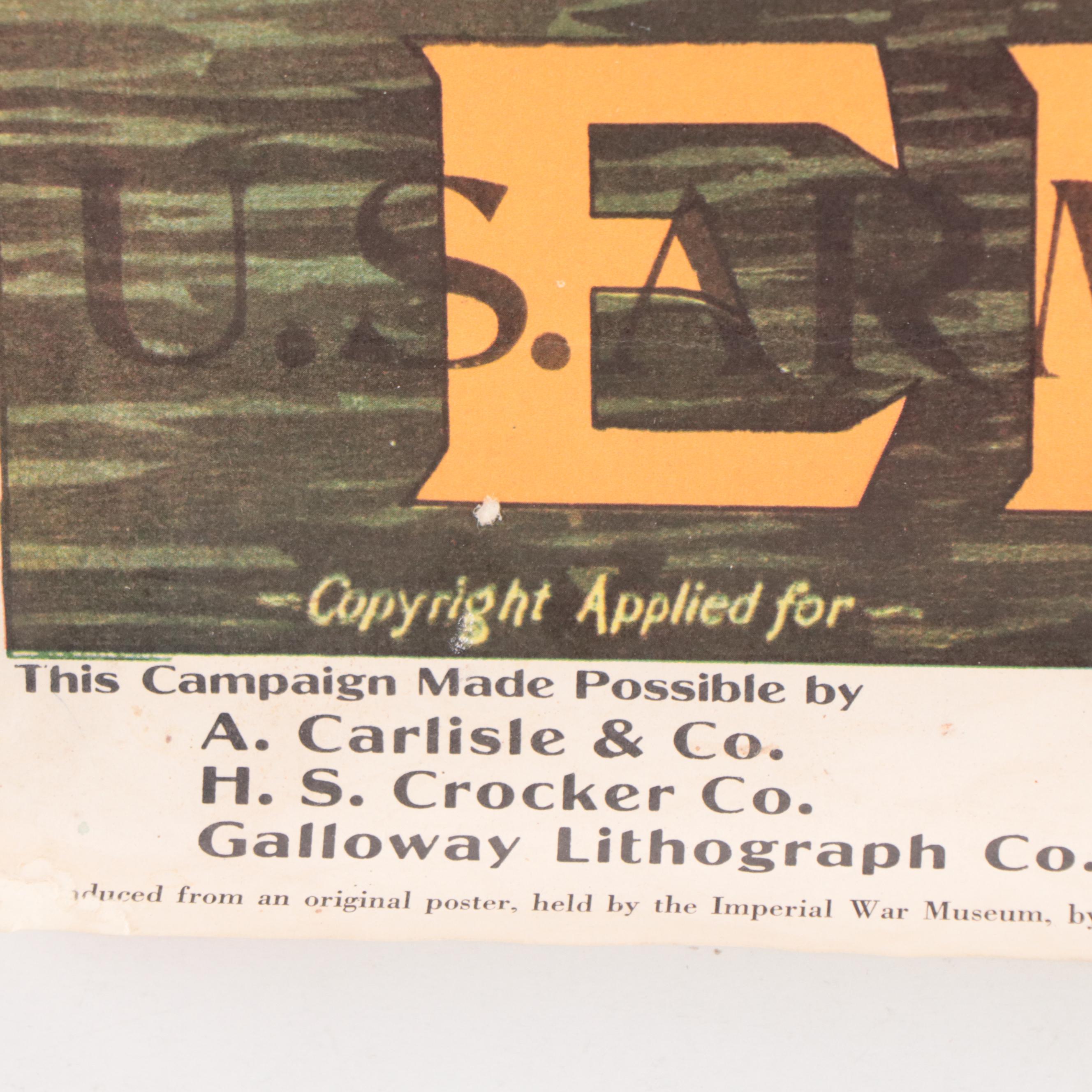 WWI Propaganda Poster "Destroy This Mad Brute: Enlist," Early 20th Century