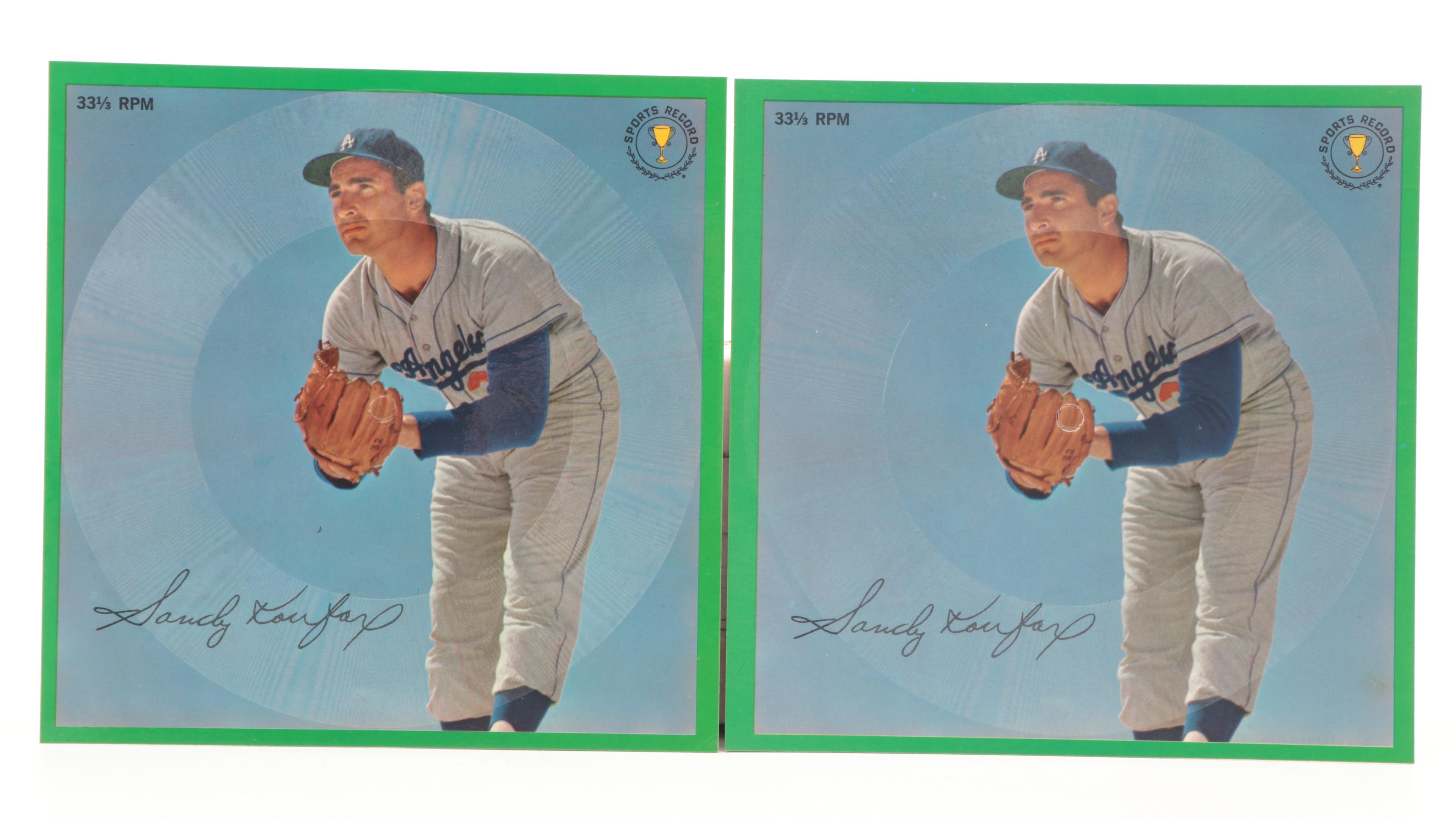 1964 Auravision Sandy Koufax Baseball Record Sleeve Trading Cards