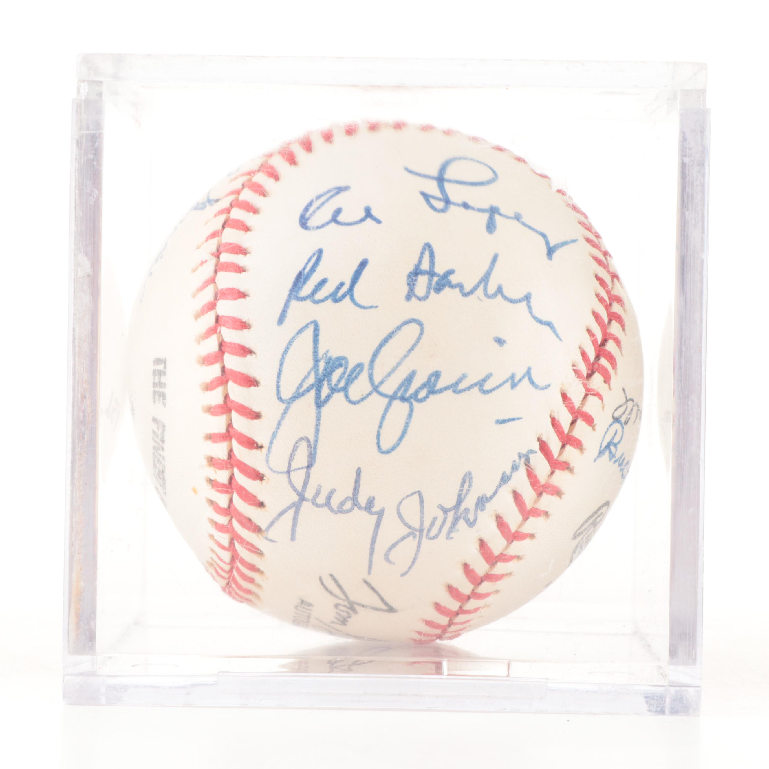 Hall of Fame Players Seaver, Banks, More Signed Rawlings Seaver Baseball