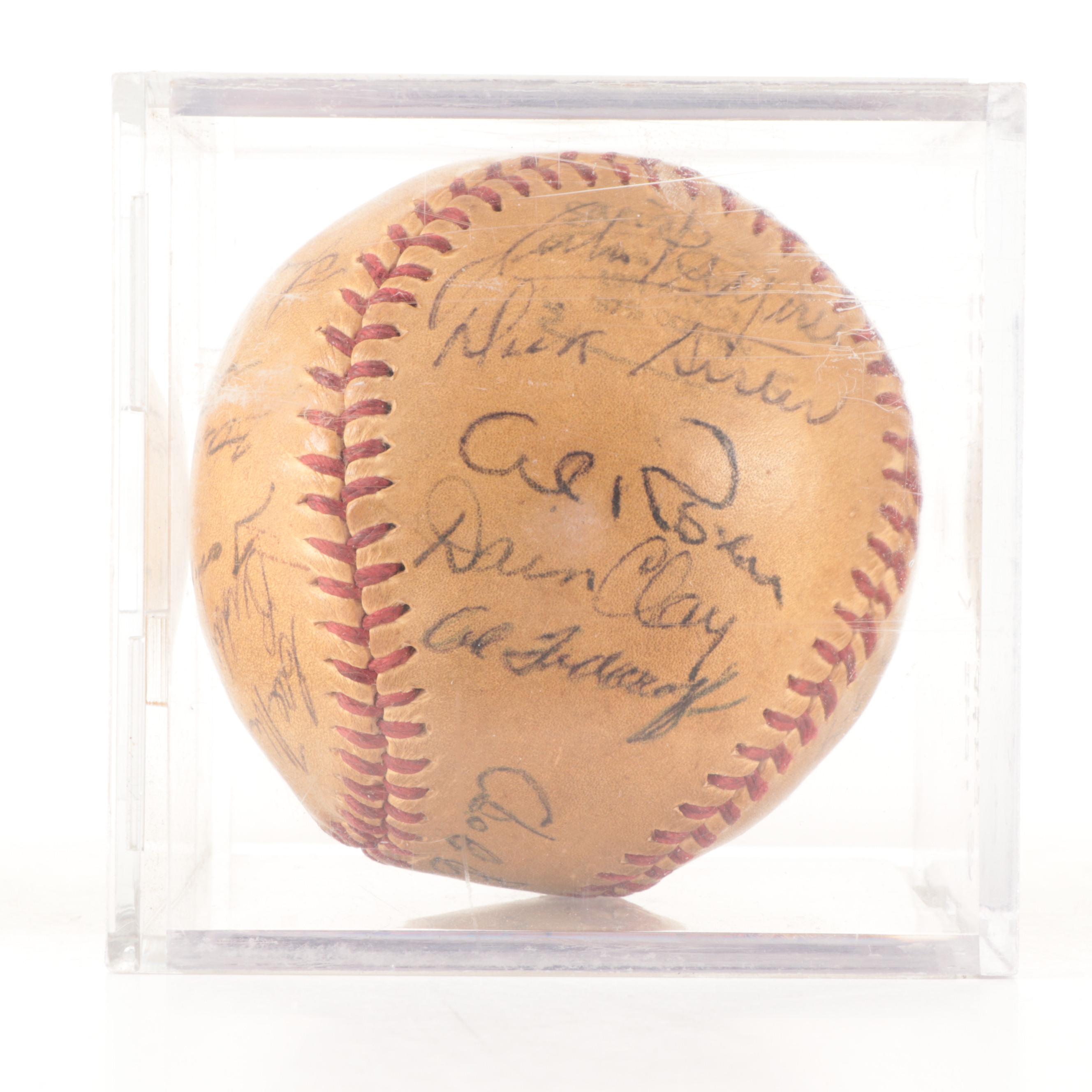 1955 San Diego Padres Team Signed Baseball Including Minor League Minoso, More
