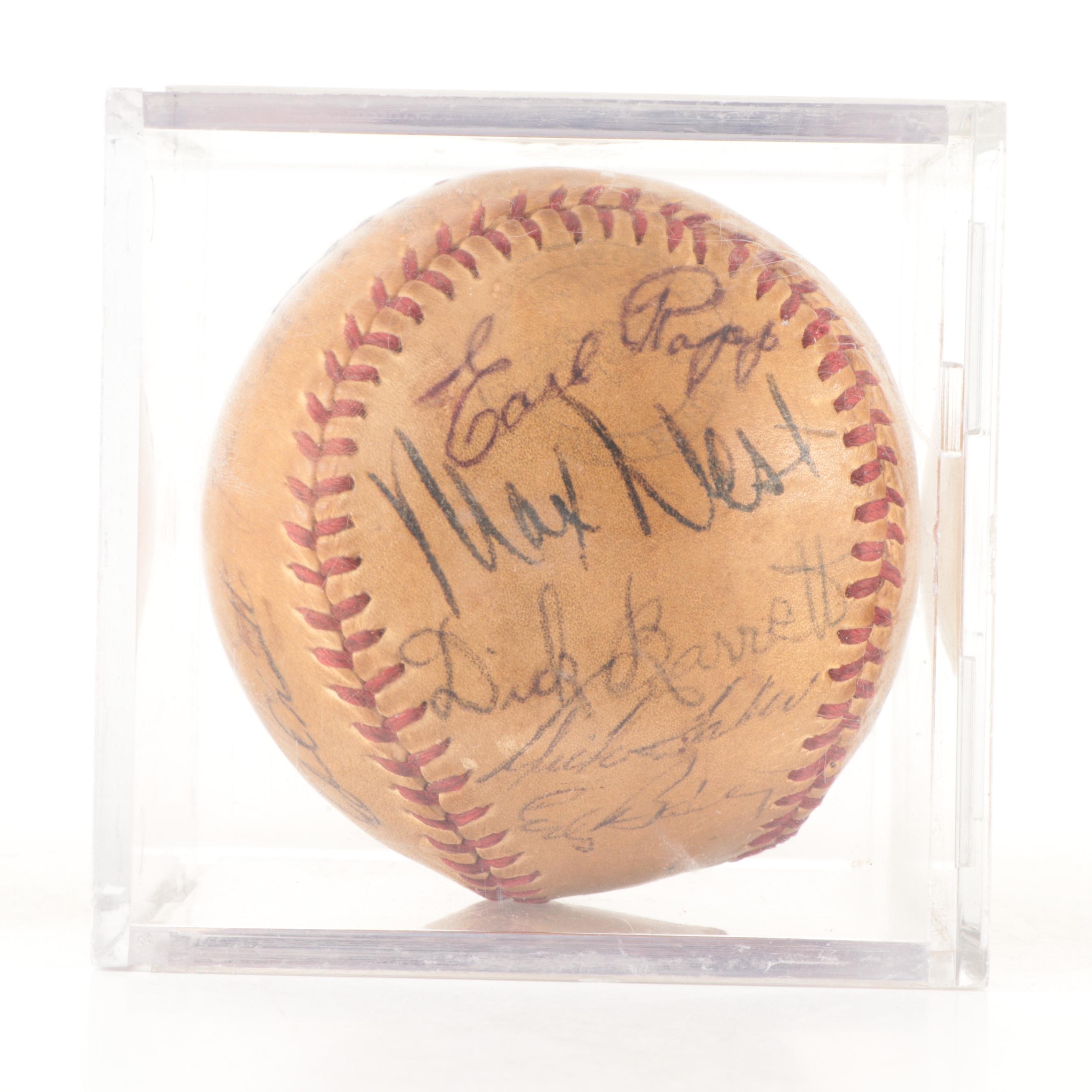 1955 San Diego Padres Team Signed Baseball Including Minor League Minoso, More