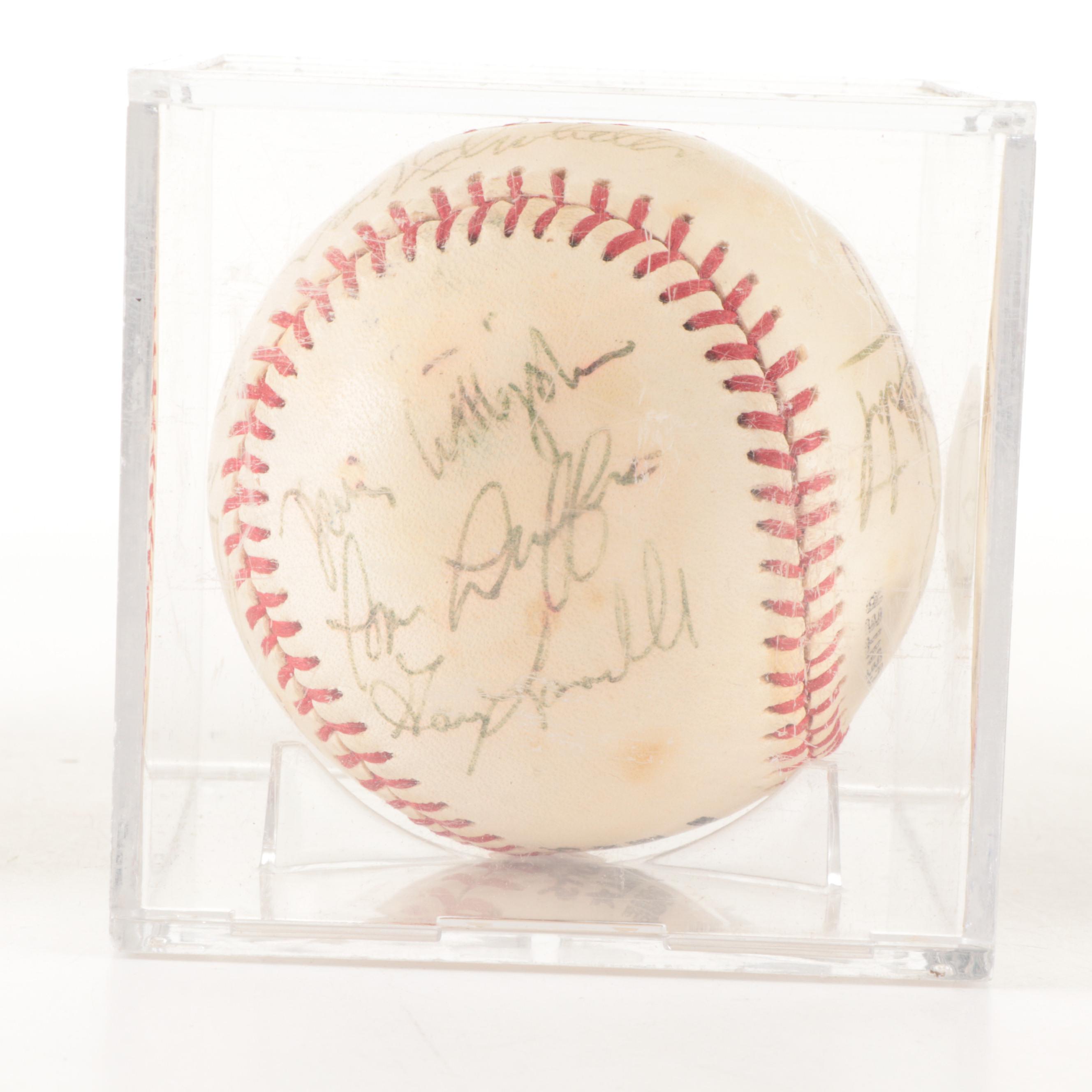 San Francisco Giants Signed Rawlings Baseball with McCovey, More, Late 1970s