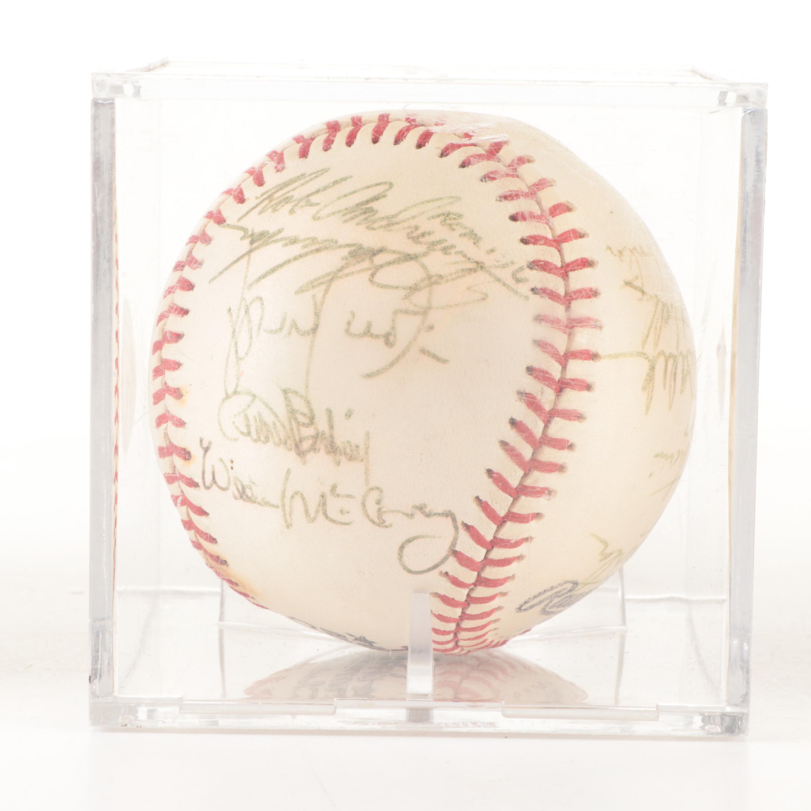 San Francisco Giants Signed Rawlings Baseball with McCovey, More, Late 1970s