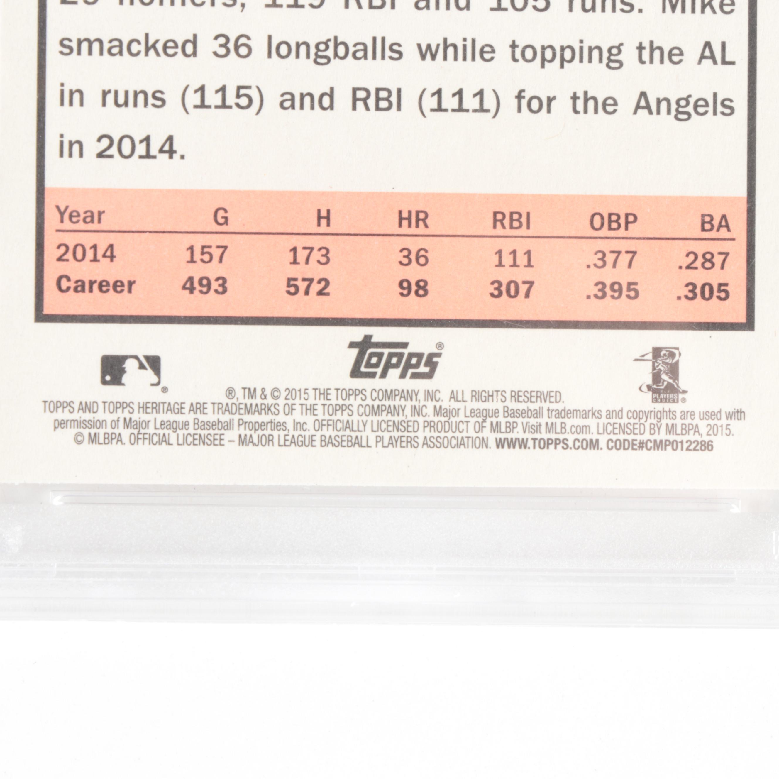 2015 Topps Heritage Mike Trout #NAP-5 New Age Performers PSA 9 Baseball Card