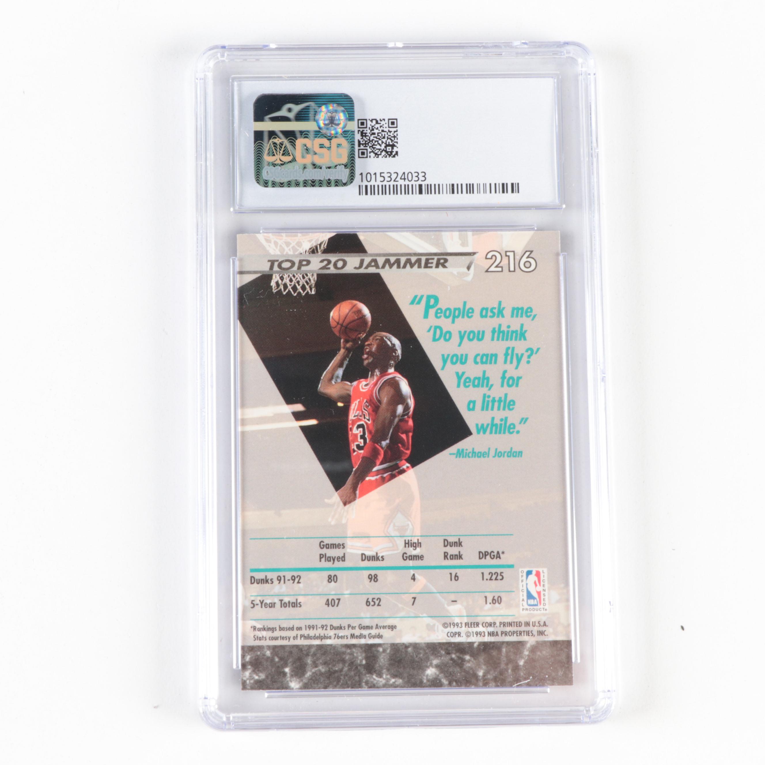1992 Fleer Ultra Michael Jordan #216 Graded CSG 8.5 NM/Mint+ Basketball Card