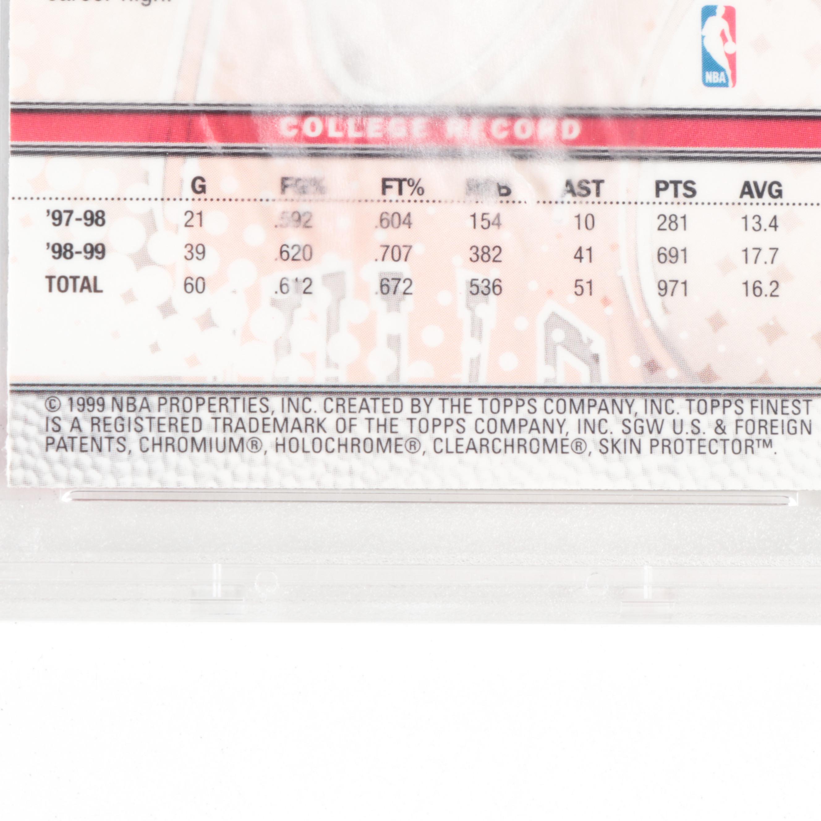 1999 Topps Finest Elton Brand Rookie Graded PSA 10 Gem Mint Basketball Card