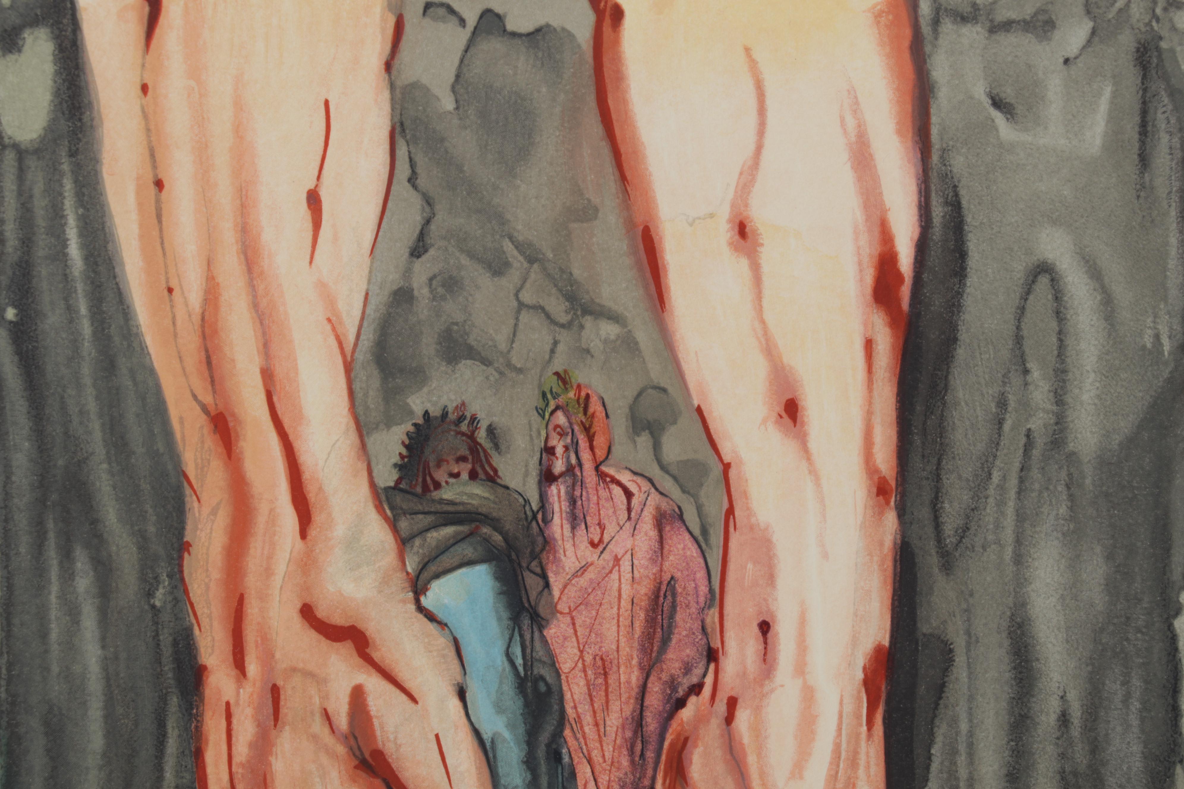 Salvador Dalí Wood Engraving "Dans les mains d'Antaeus"