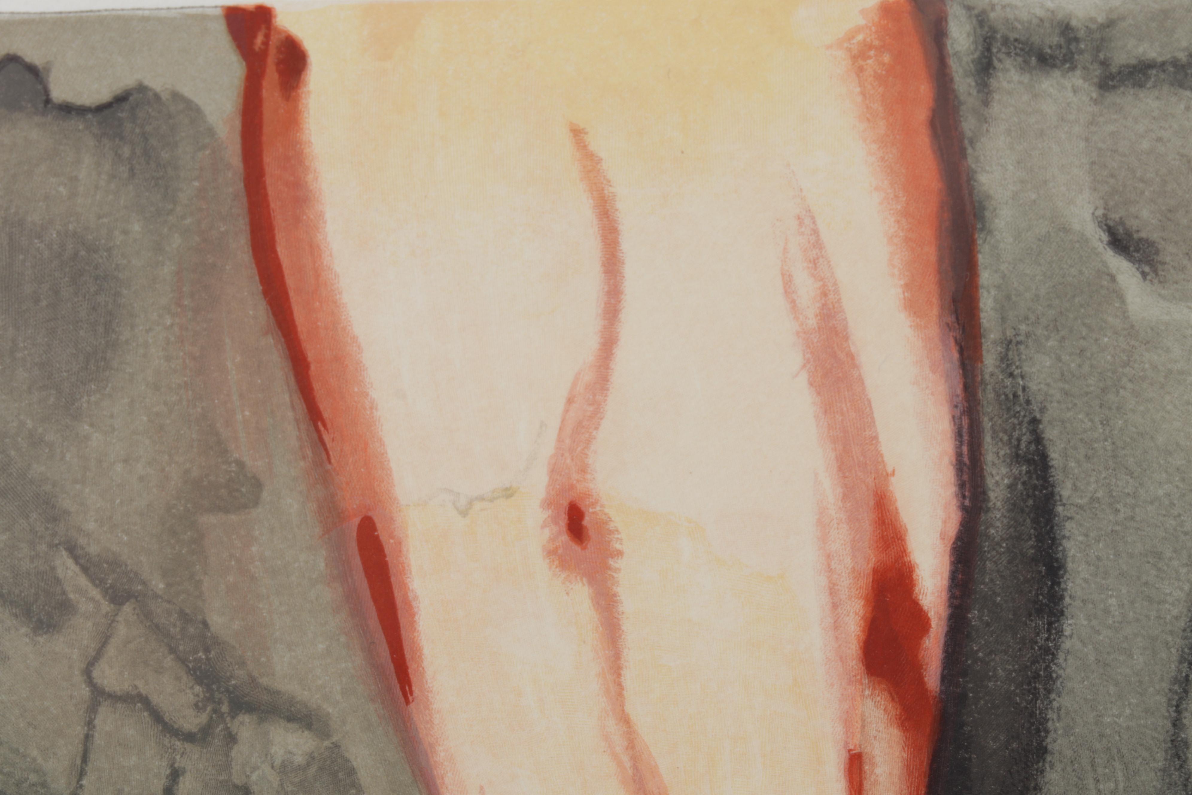 Salvador Dalí Wood Engraving "Dans les mains d'Antaeus"