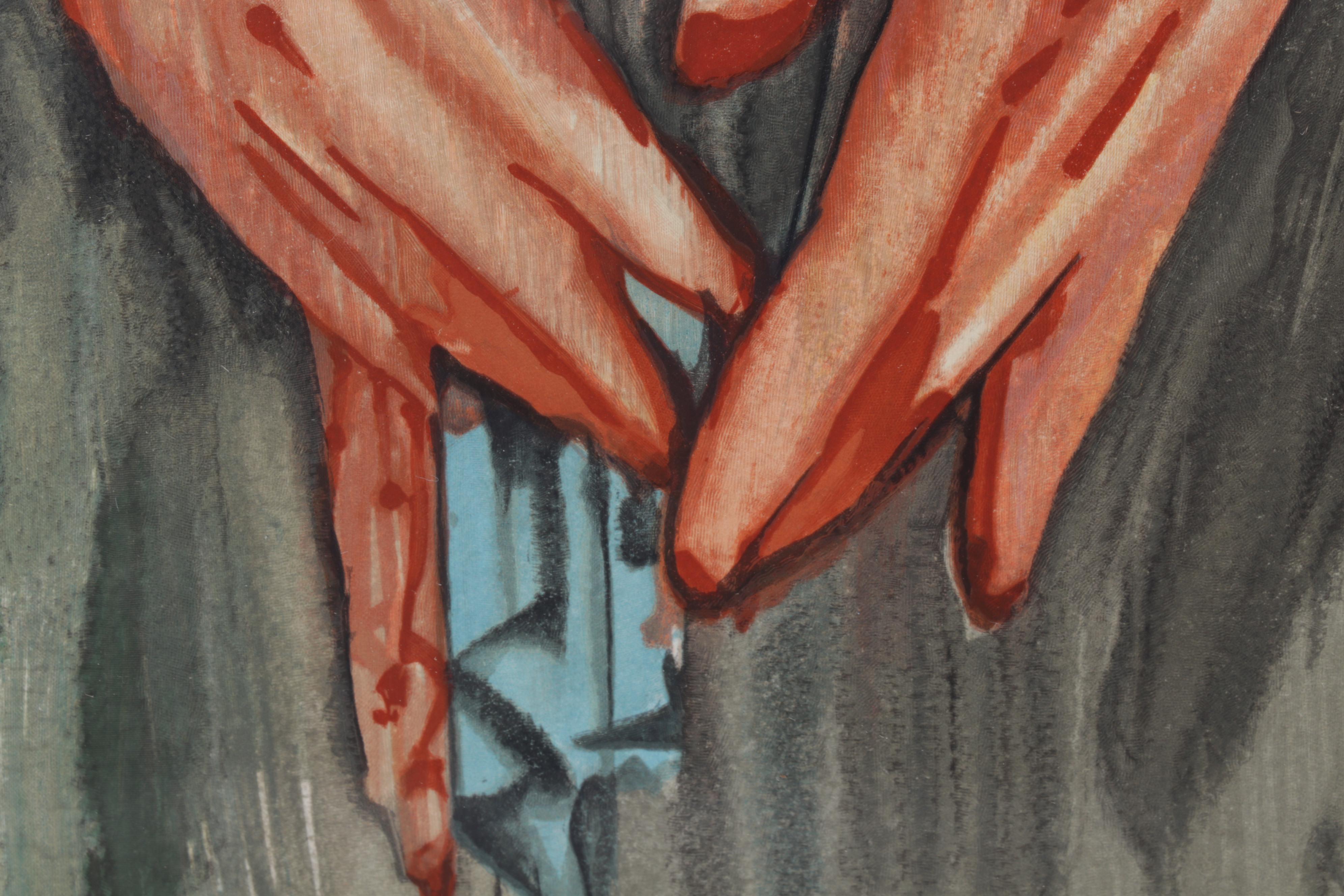 Salvador Dalí Wood Engraving "Dans les mains d'Antaeus"