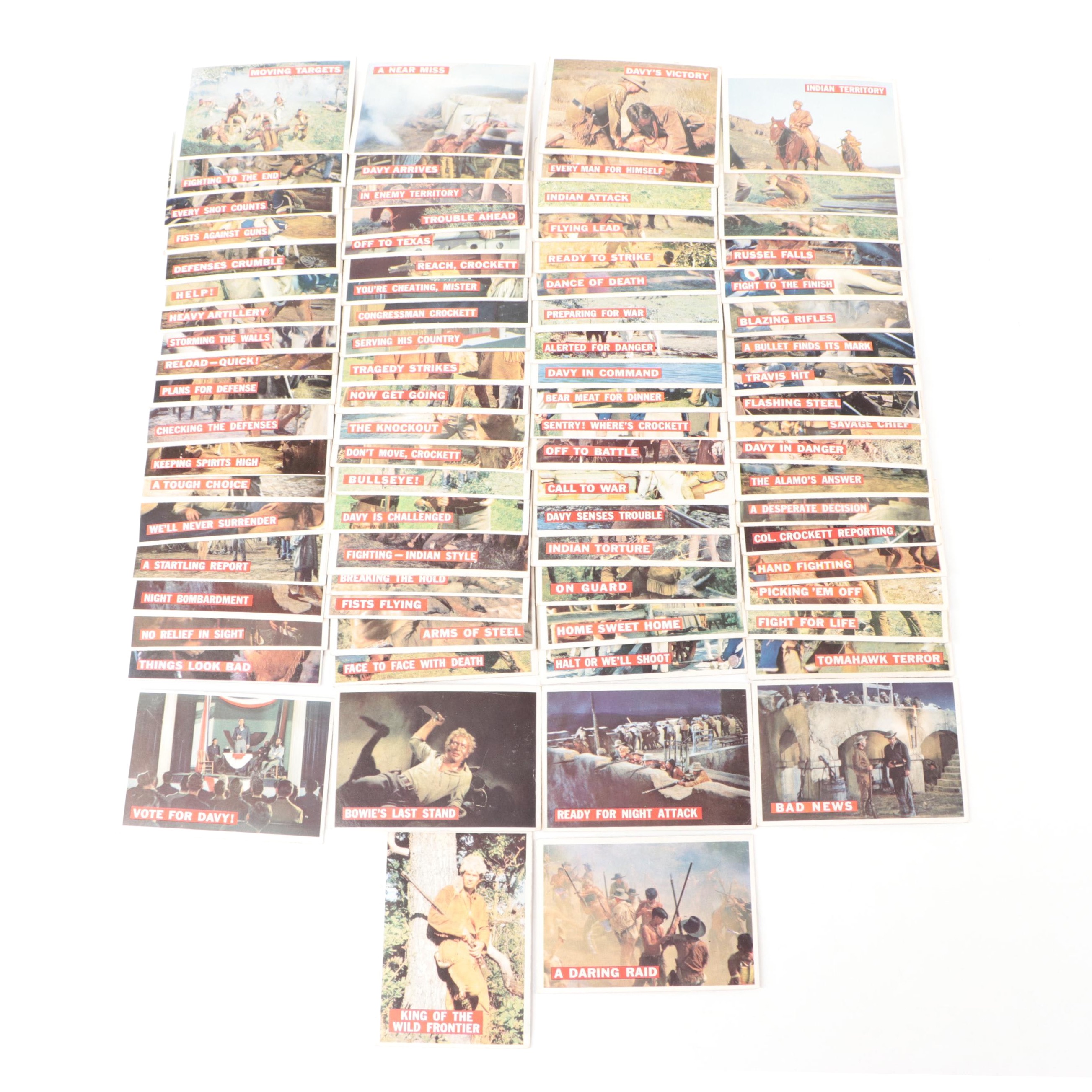 Topps Davy Crockett Orange Back Trading Cards Complete Set, 1956