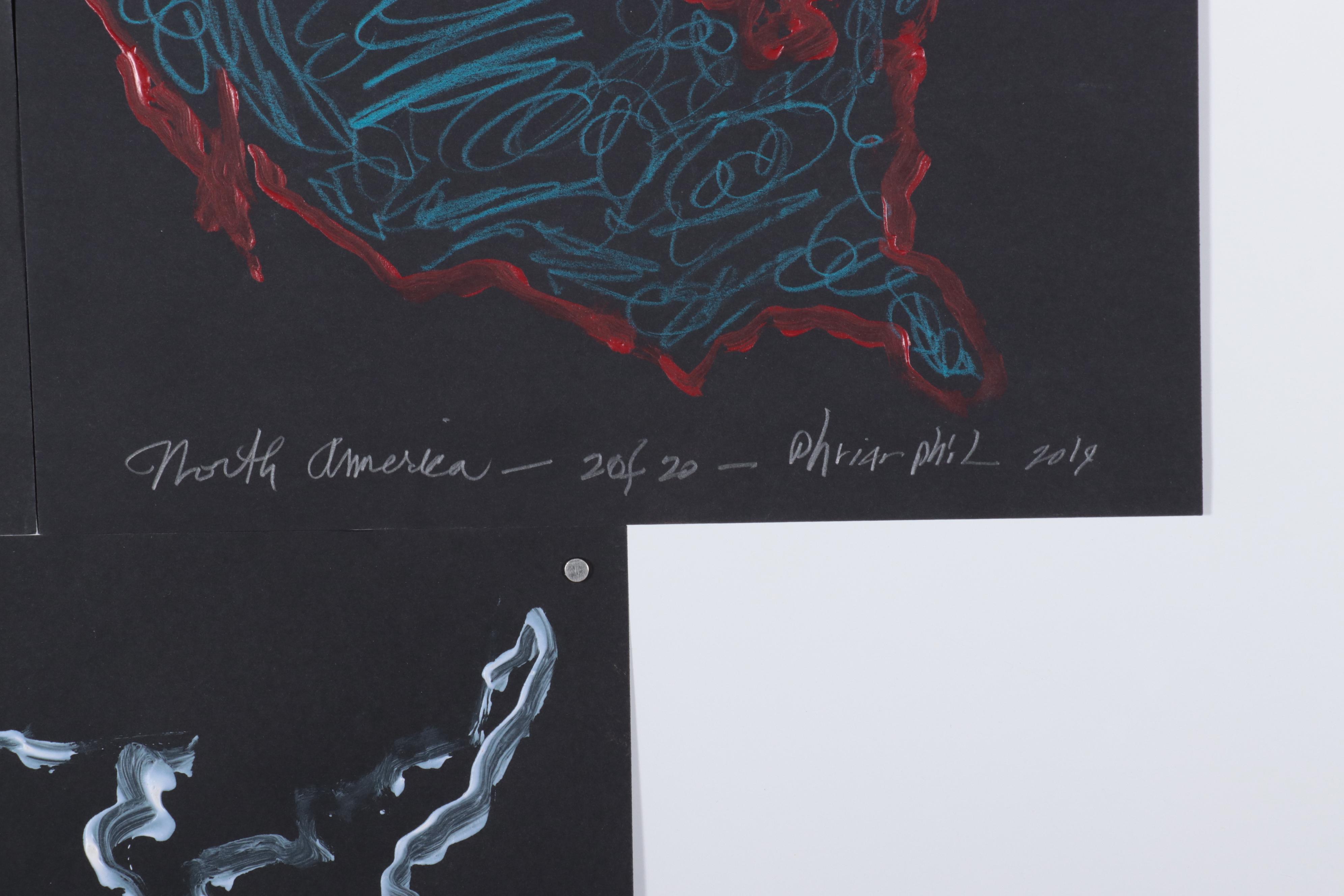 Philip the Transplant Acrylic Paintings "North America," 2019