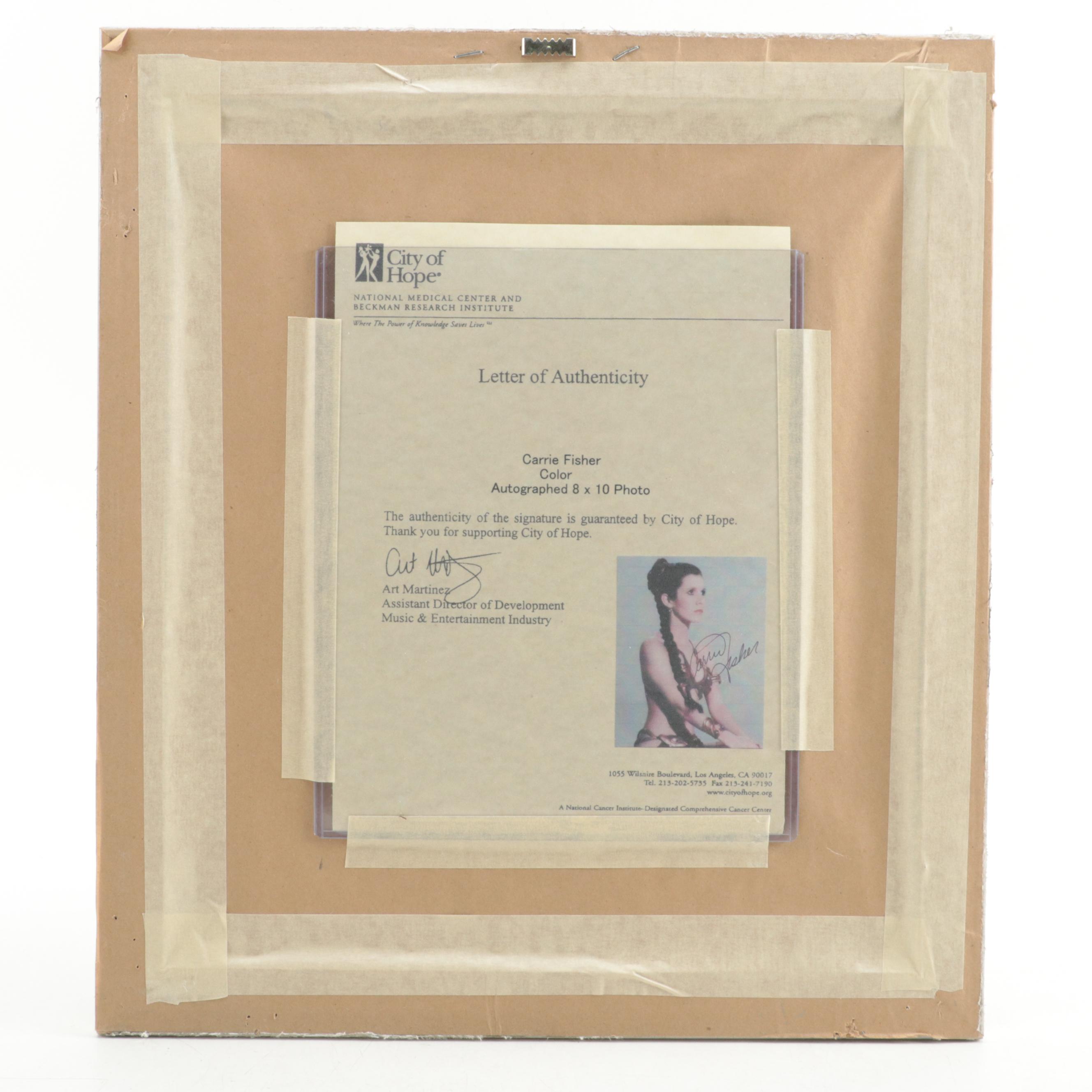 Carrie Fisher Signed Framed "Star Wars: Return Of The Jedi" Giclée Print