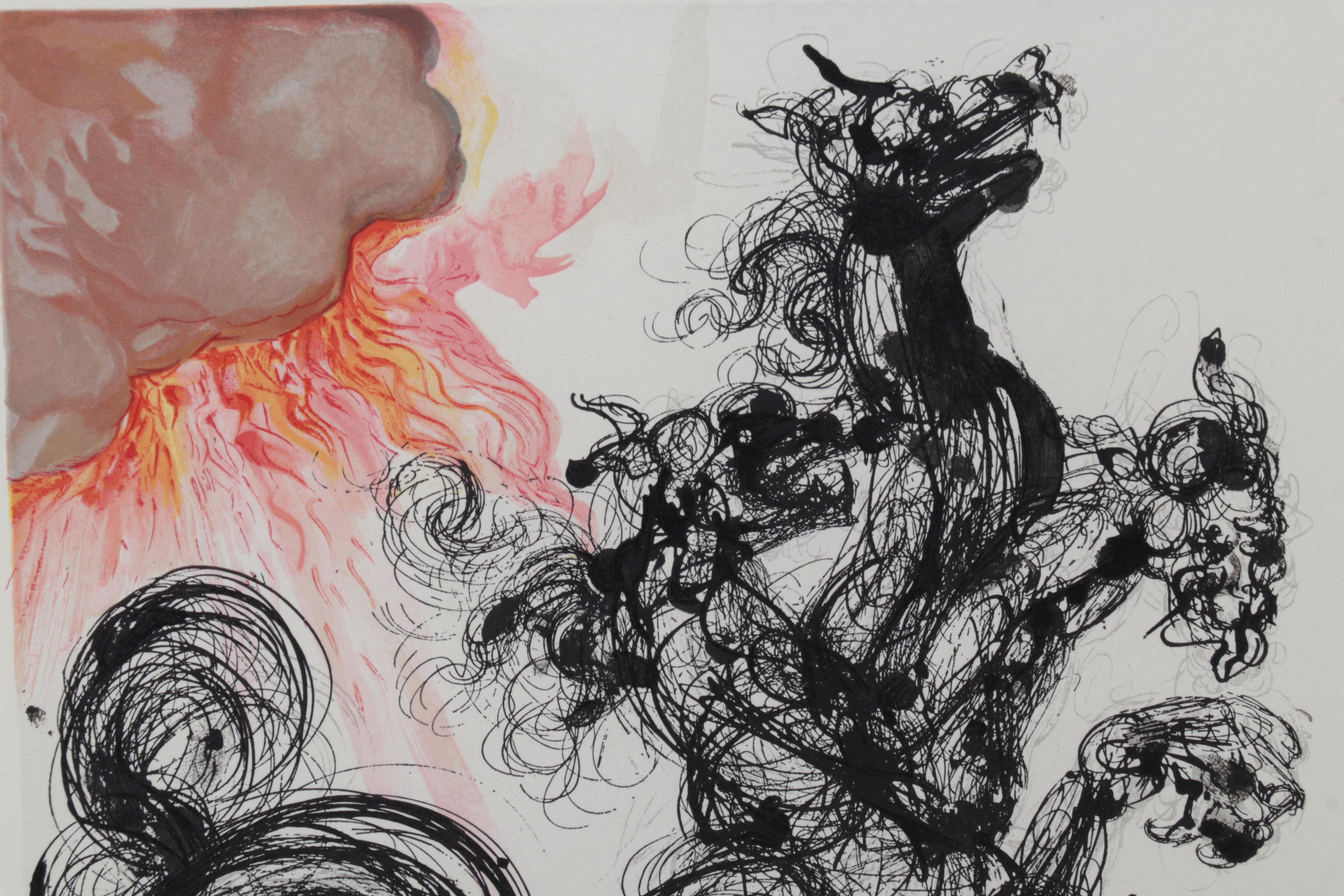 Salvador Dalí Wood Engraving "Cerberus"