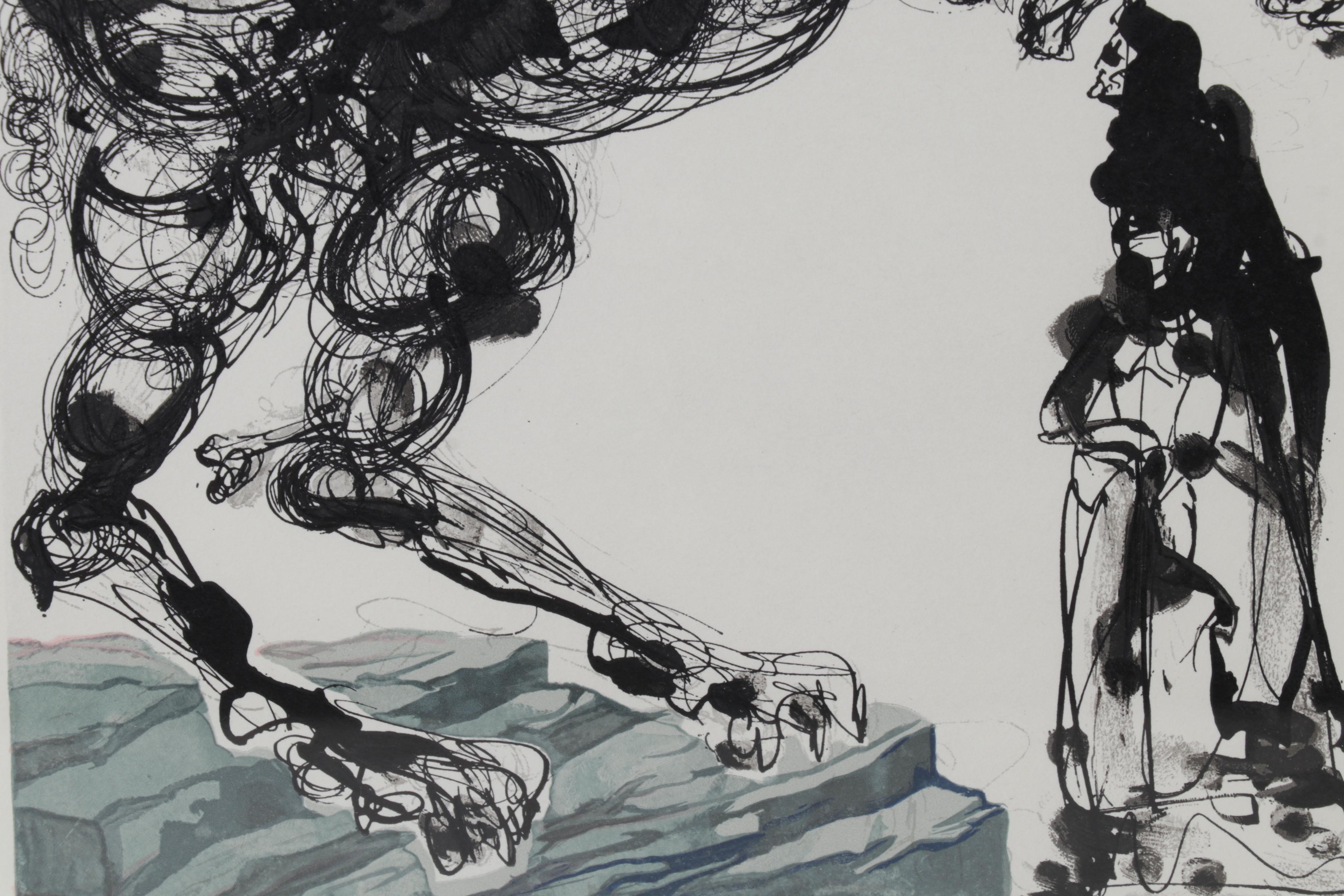 Salvador Dalí Wood Engraving "Cerberus"