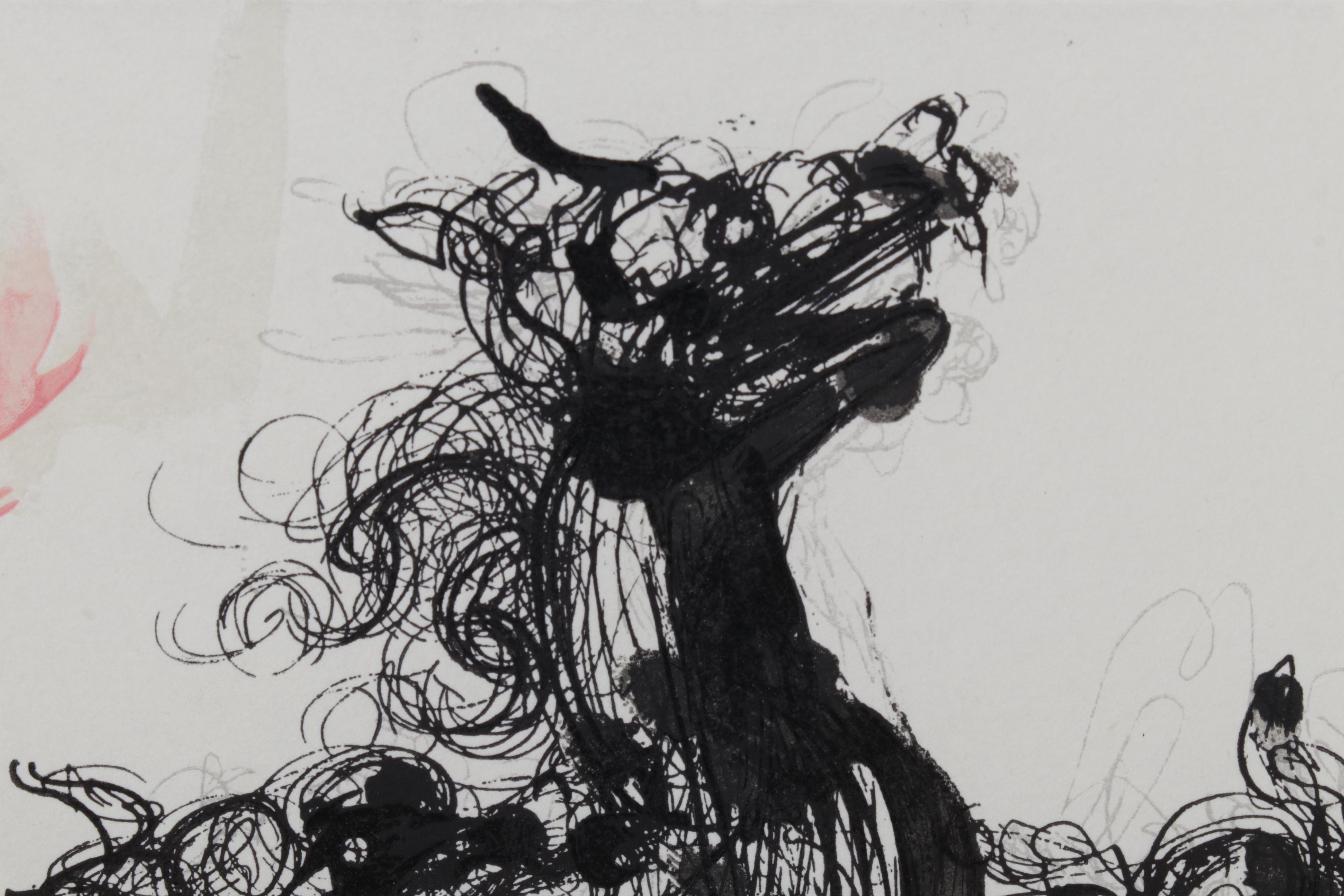 Salvador Dalí Wood Engraving "Cerberus"