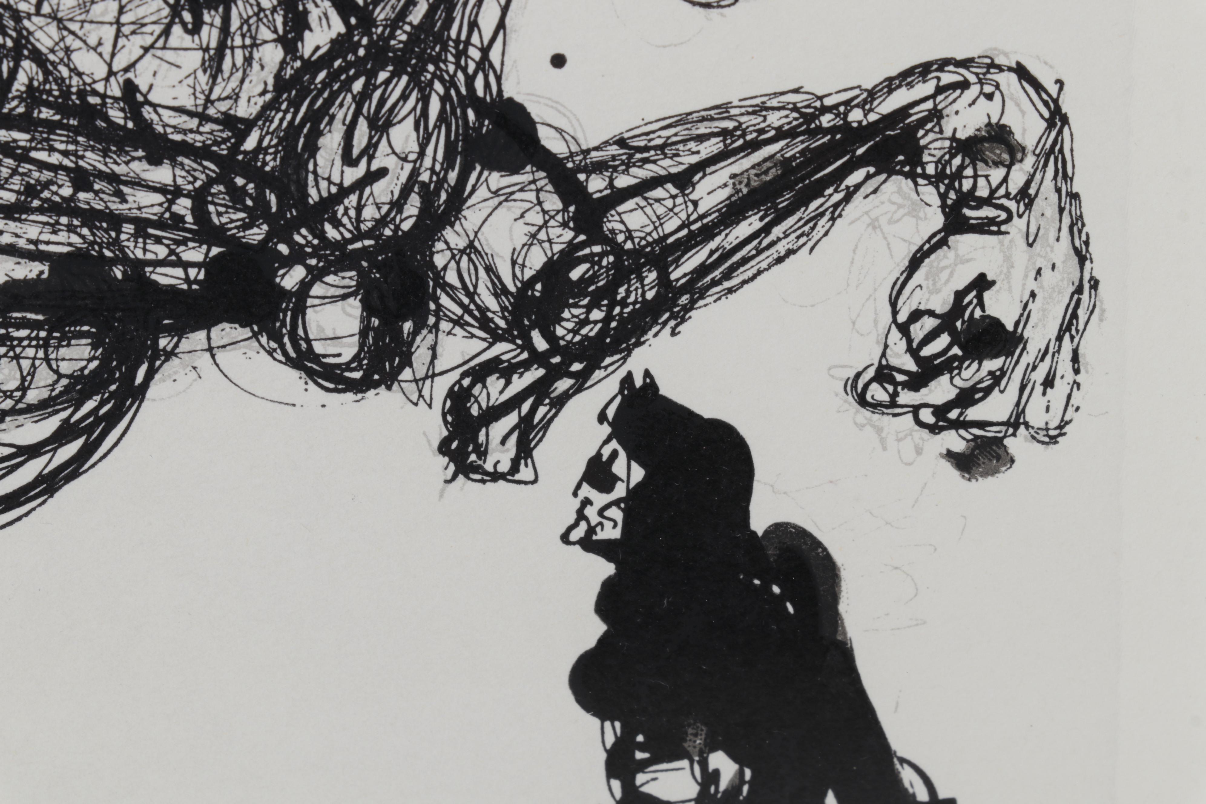 Salvador Dalí Wood Engraving "Cerberus"