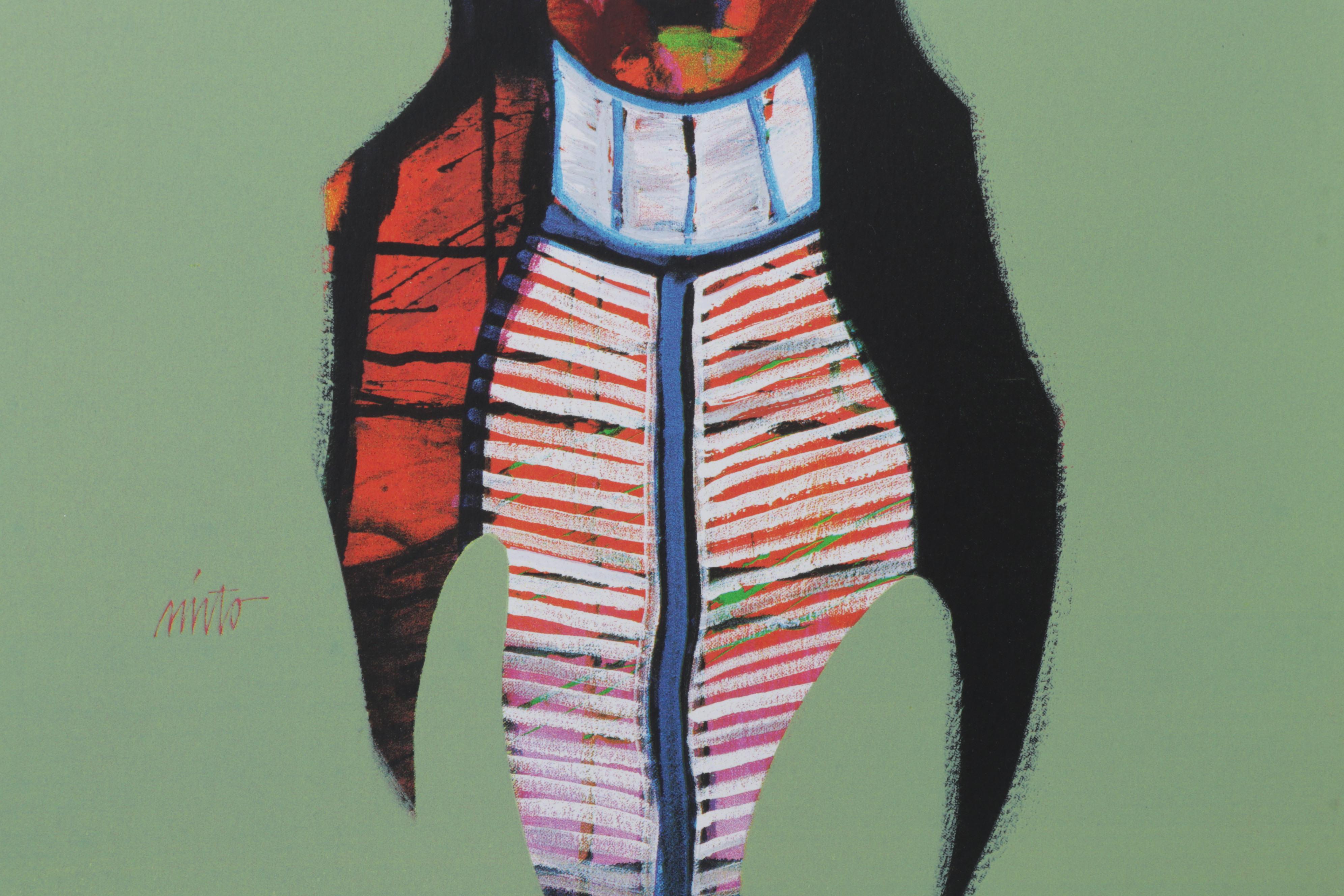 John Nieto Serigraph "Plains Warrior," 1996