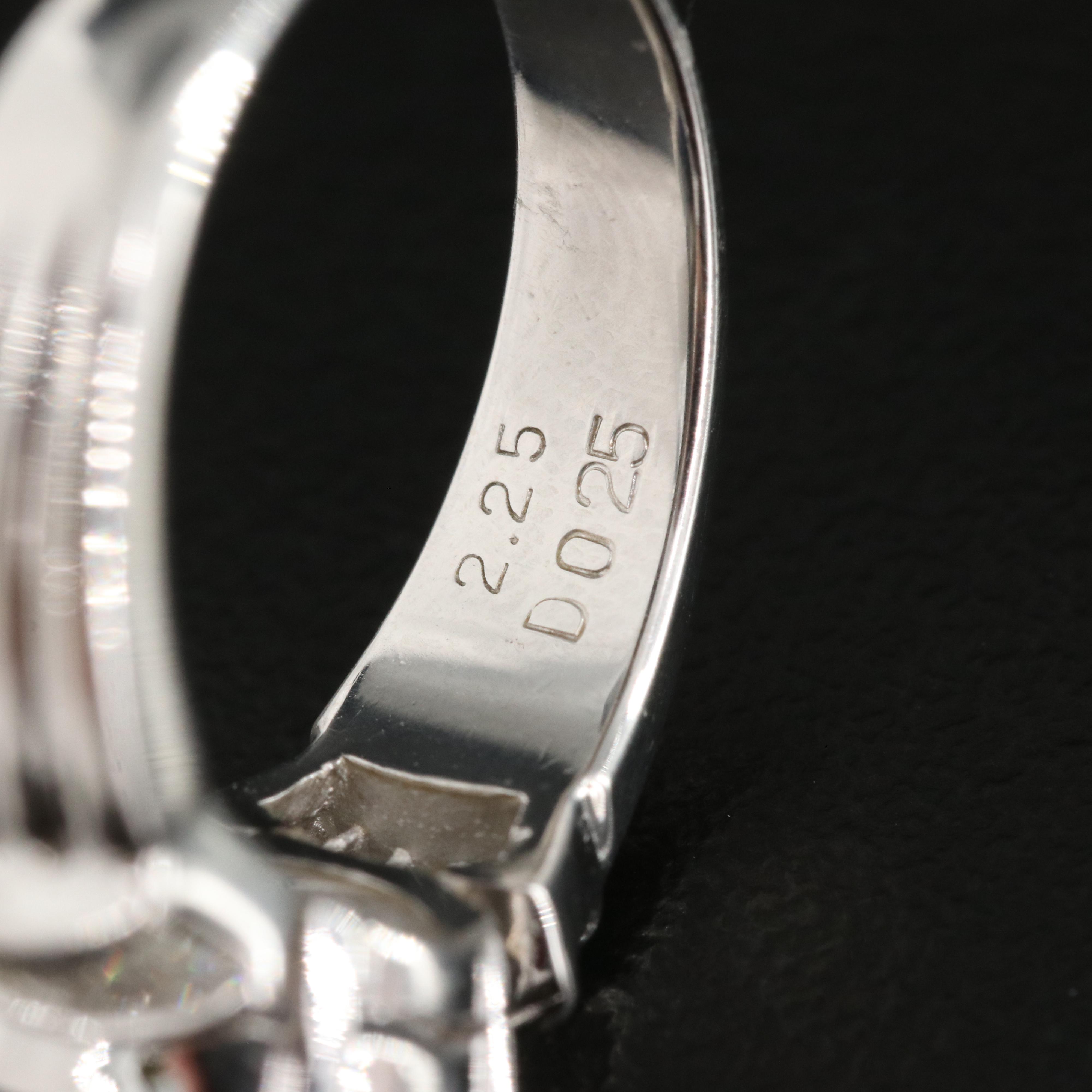 Platinum 2.25 CT Thai Sapphire and Diamond Ring with GIA Report