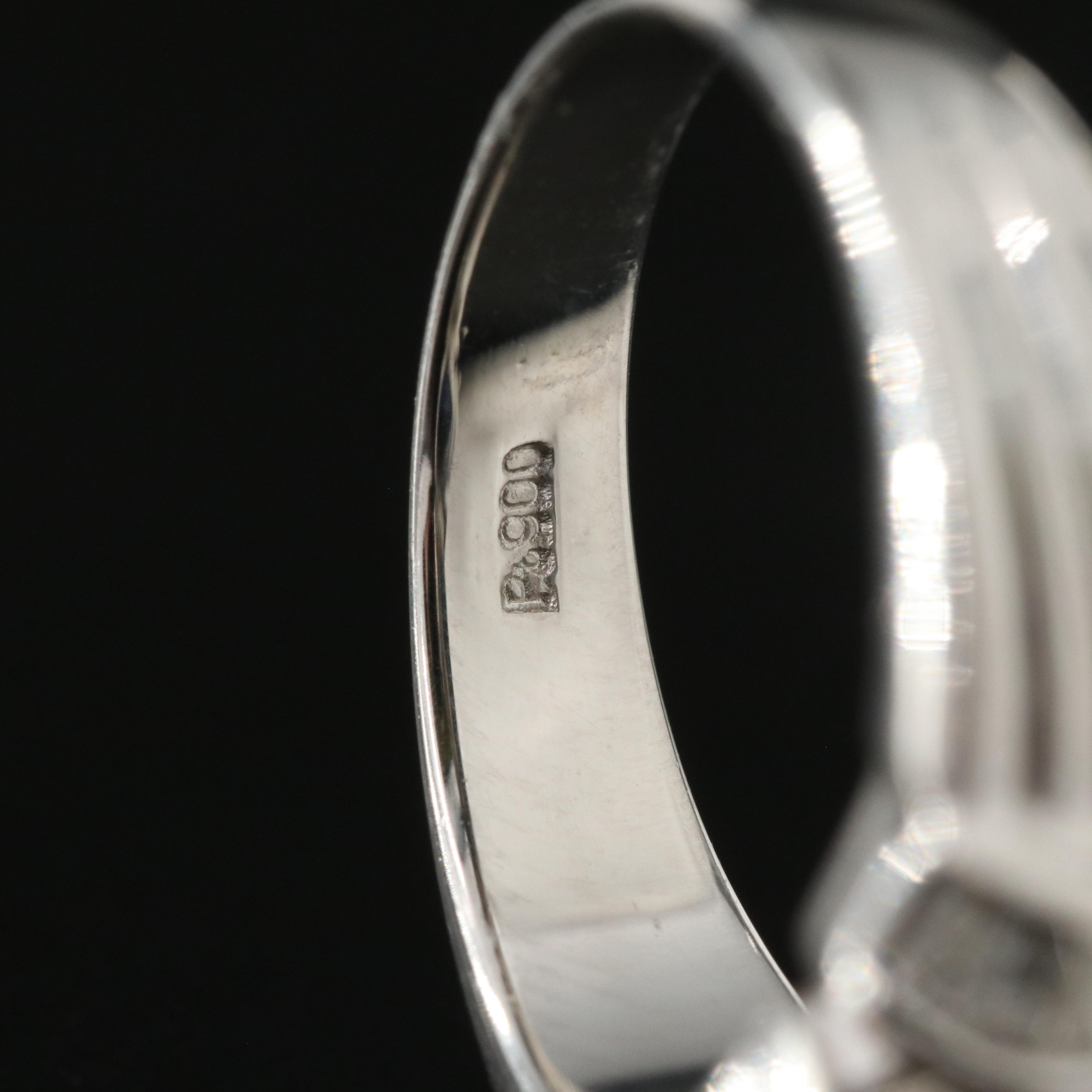 Platinum 2.25 CT Thai Sapphire and Diamond Ring with GIA Report