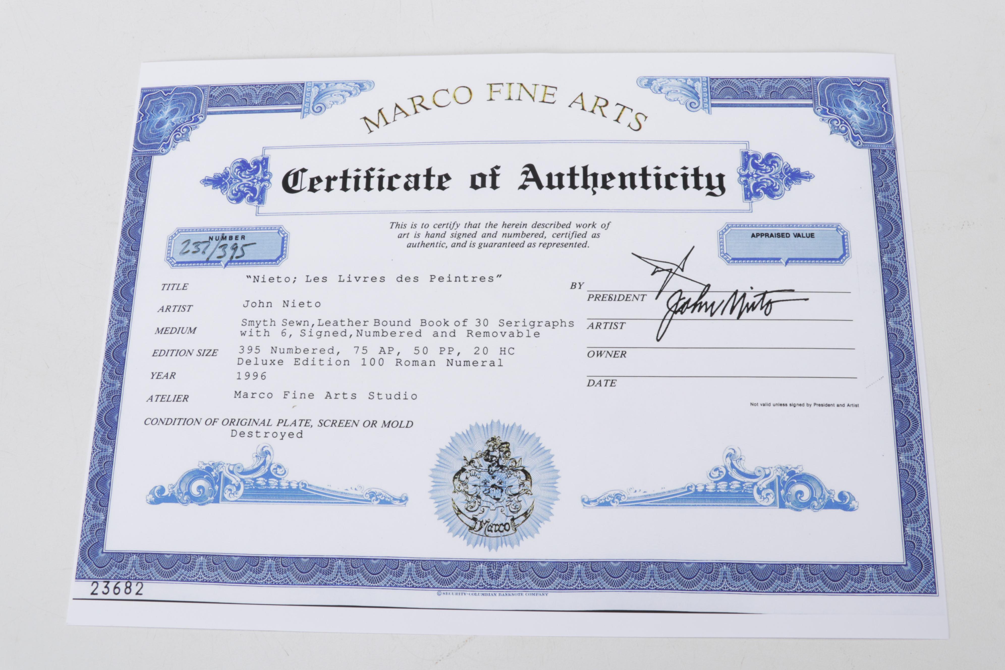 John Nieto Serigraph "White Bear," 1996