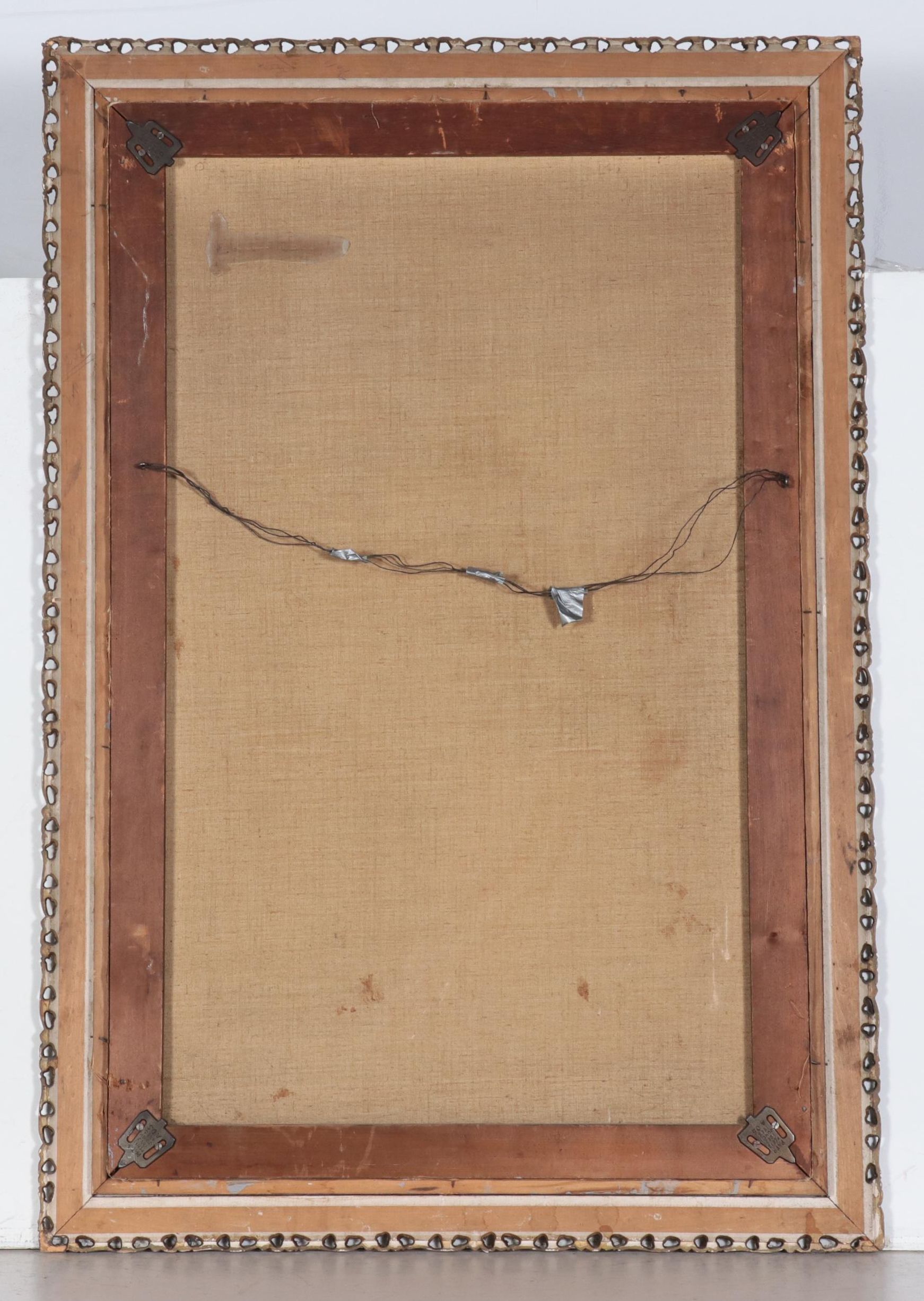 Oil Painting of Woman Playing Harp